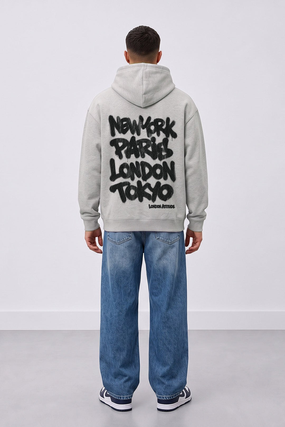 Relaxed Fit City Graffiti Graphic Hoodie