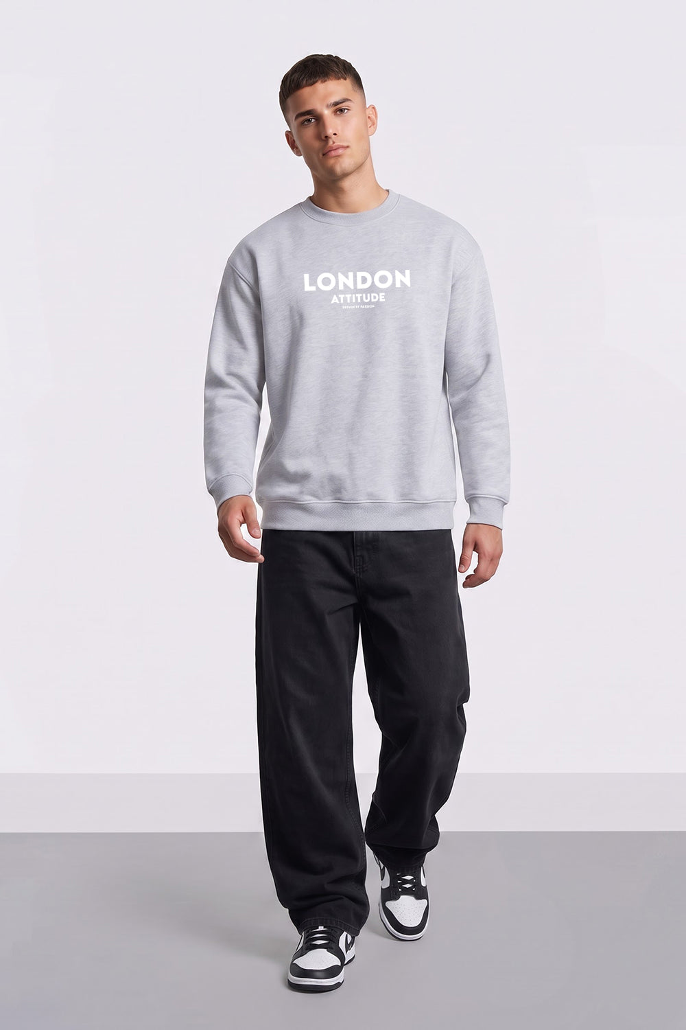 Oversized Dragon Graphic Back Print Sweatshirt