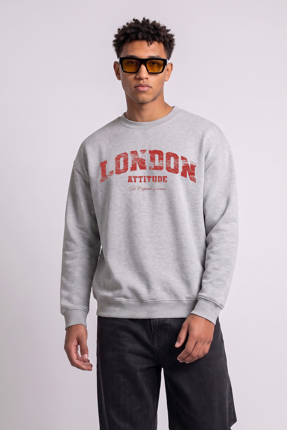 Relaxed Fit Collegiate Graphic Sweatshirt in Red