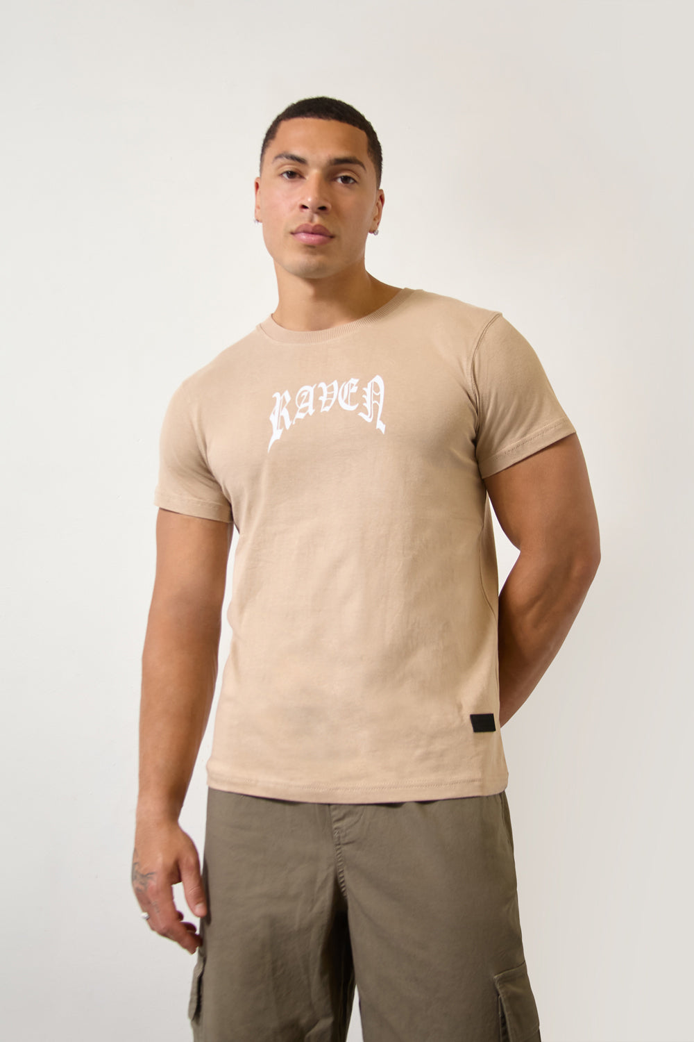 Raven Graphic T-Shirt in Beige-Original Creators Edition - London Attitude
