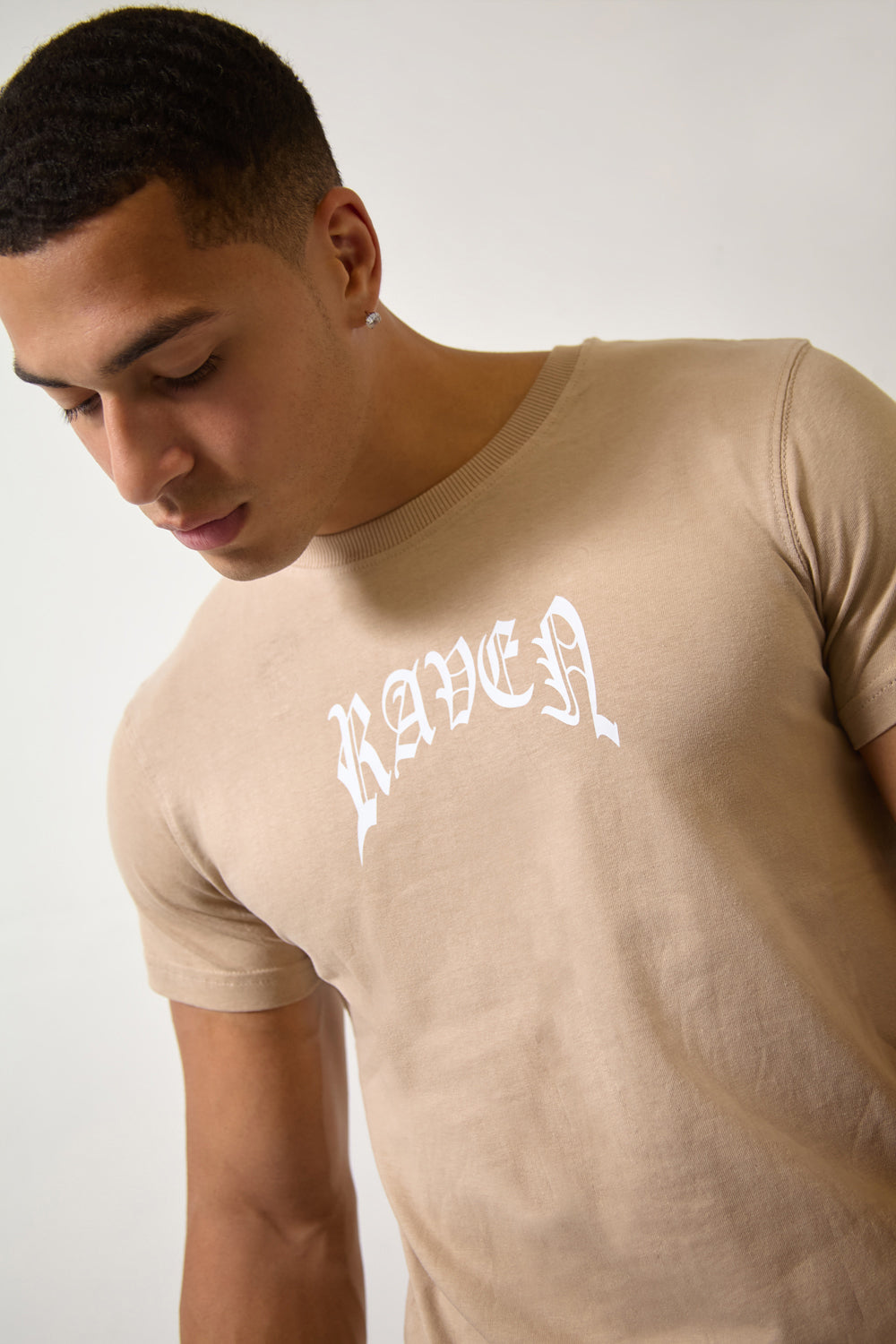 Raven Graphic T-Shirt in Beige-Original Creators Edition - London Attitude