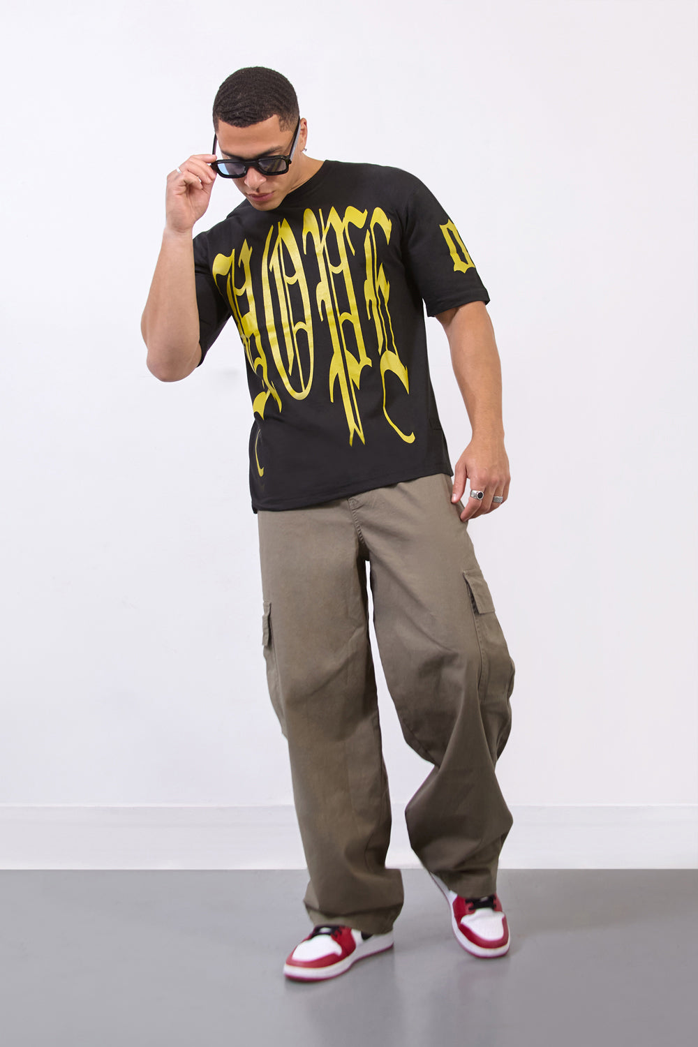 Black “Hope Live” Over Size T-Shirt - London Attitude