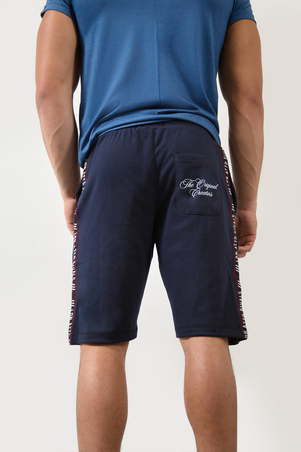 Navy West Coast Jogger Shorts - London Attitude