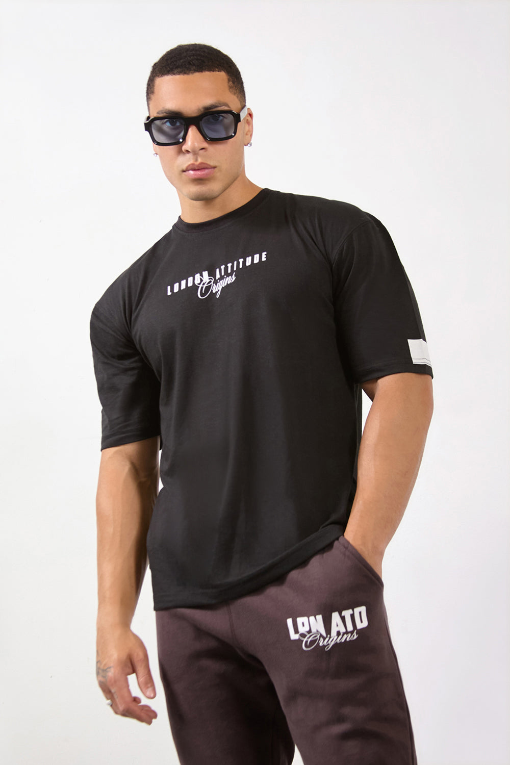 Black Over Size Streetwear T-Shirt-London Edition - London Attitude