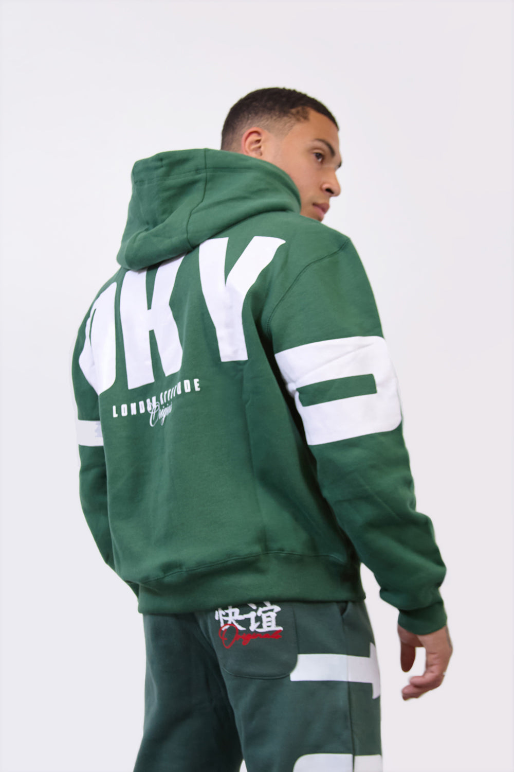 Green Relax Fit Streetwear Hoodie-Tokyo Edition - London Attitude