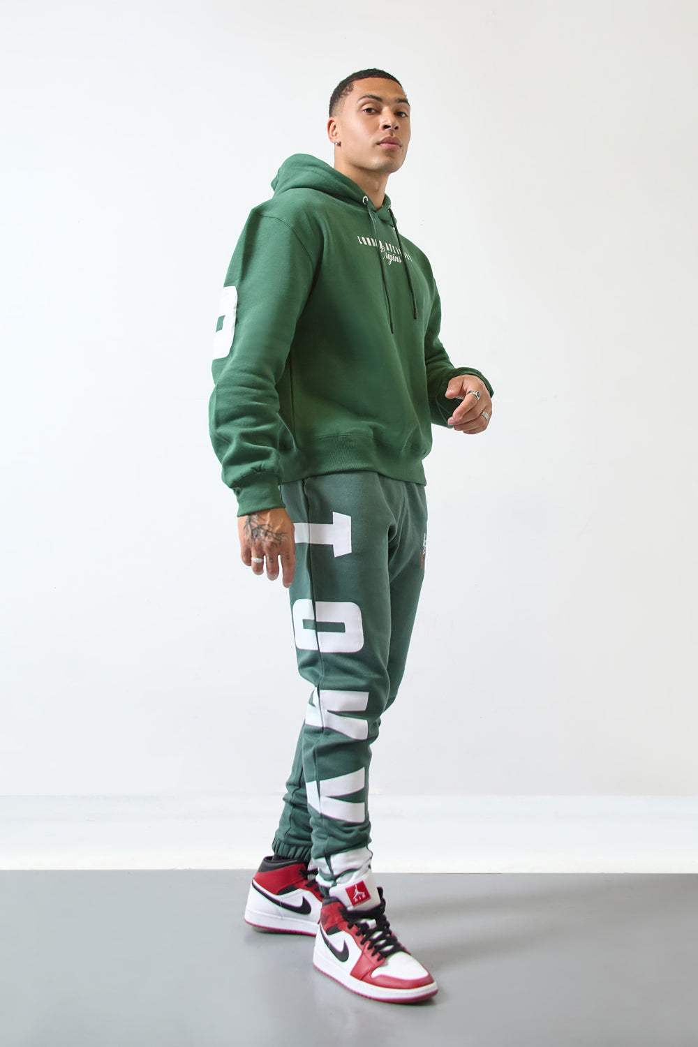Green Tokyo Print Joggers-Tokyo Edition - London Attitude