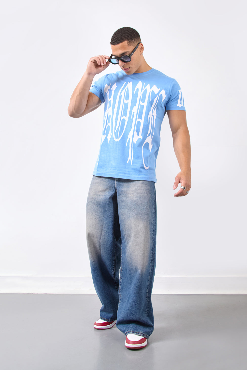 Sky Blue “Hope Live” Regular Fit T-Shirt - London Attitude