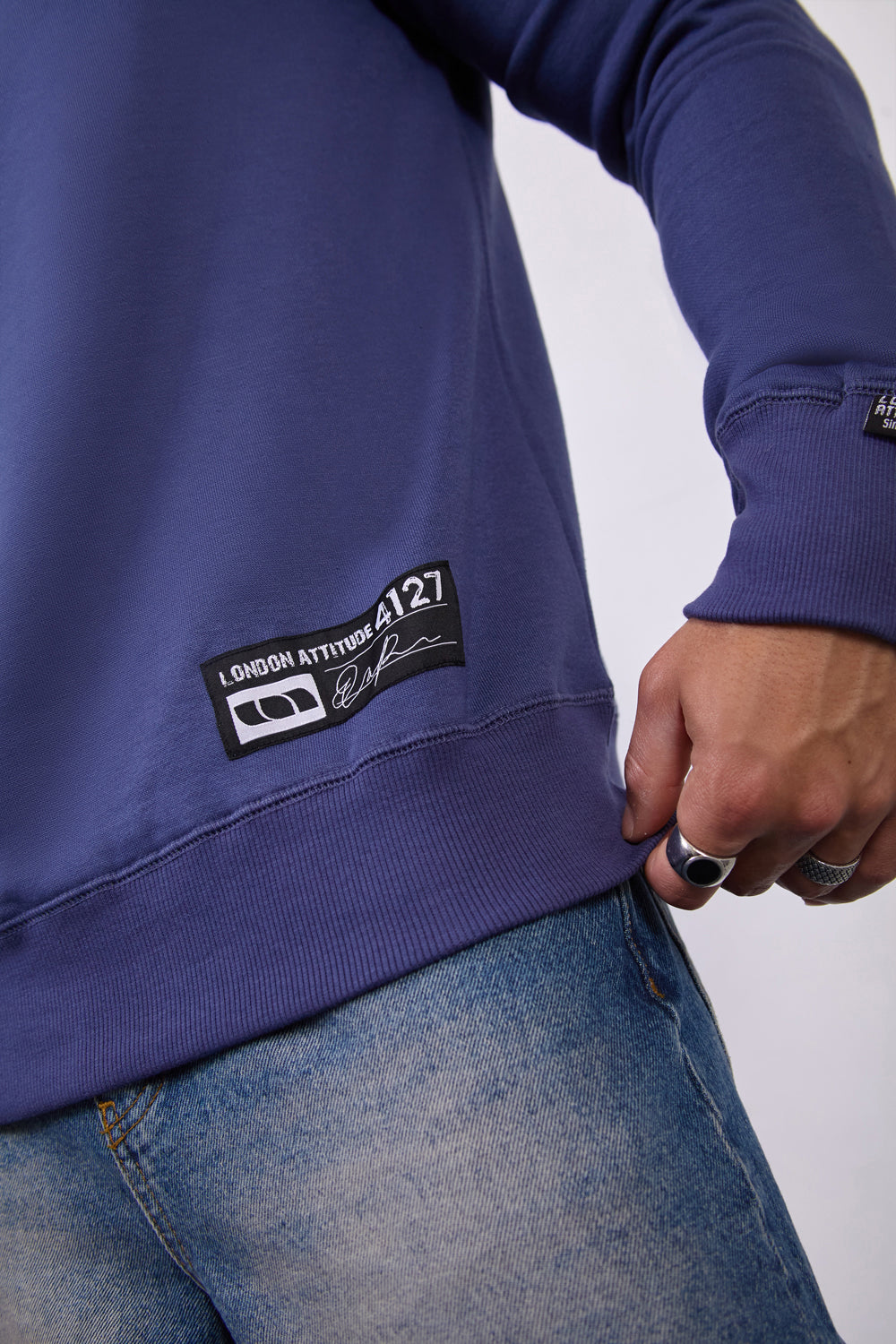 Blue Japanese-inspired Crewneck Sweatshirt–The Original Creators Edition - London Attitude
