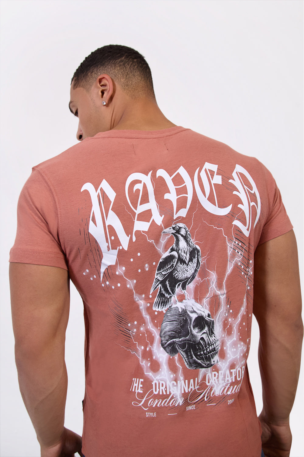 Raven Graphic T-Shirt in Rust-Original Creators Edition - London Attitude