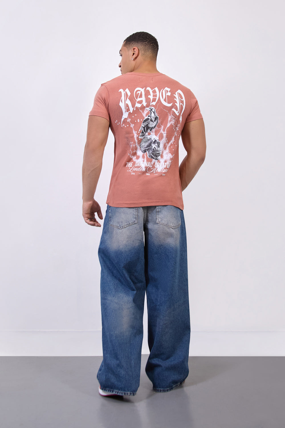 Raven Graphic T-Shirt in Rust-Original Creators Edition - London Attitude