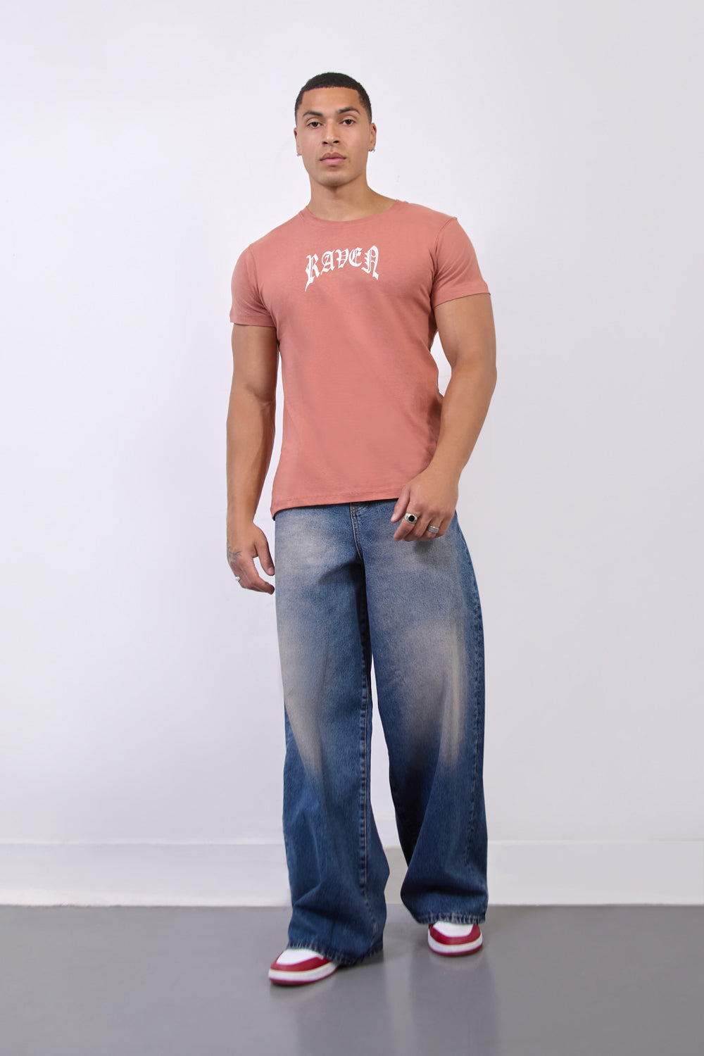 Raven Graphic T-Shirt in Rust-Original Creators Edition - London Attitude