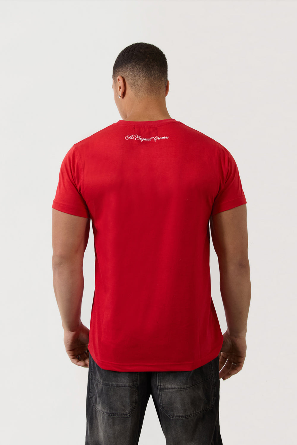 Red Regular Fit T-Shirt with Ornate “A” Graphic-London Attitude Originals Edition - London Attitude