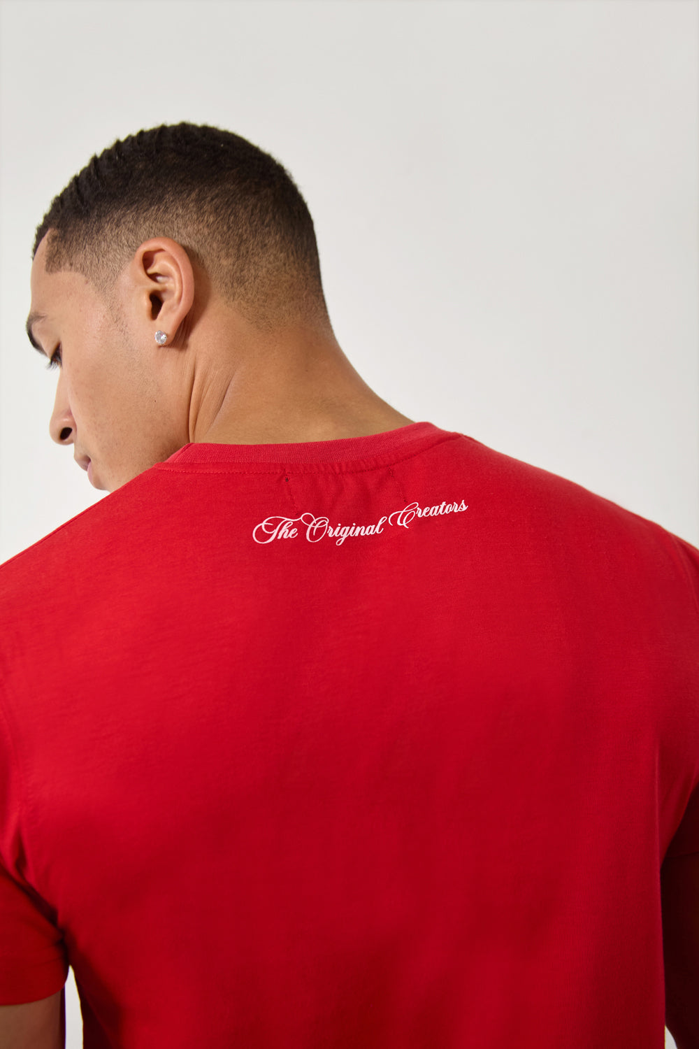 Red Regular Fit T-Shirt with Ornate “A” Graphic-London Attitude Originals Edition - London Attitude