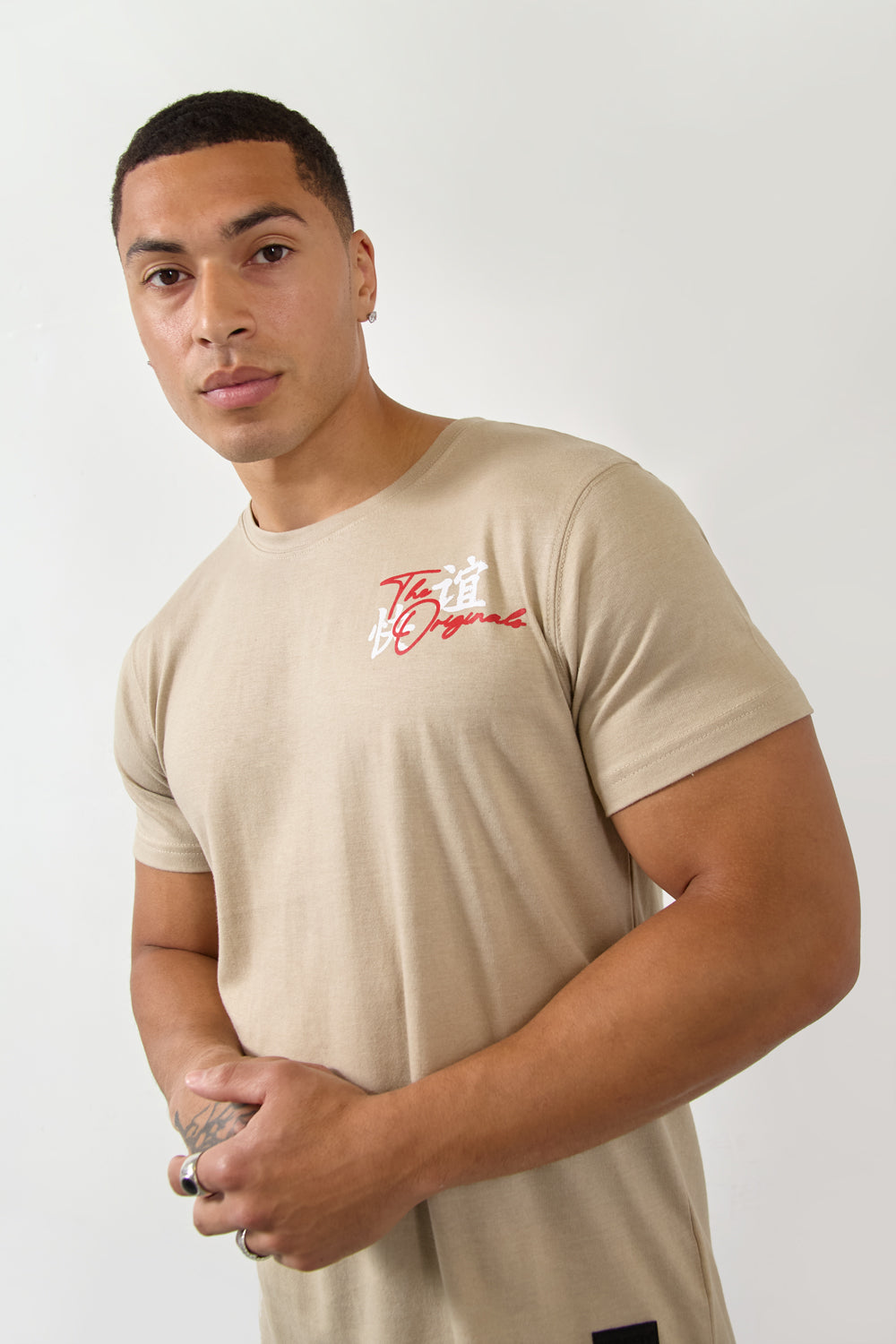 Tokyo Dragon Graphic Regular Fit T-Shirt in Beige –Originals Edition - London Attitude