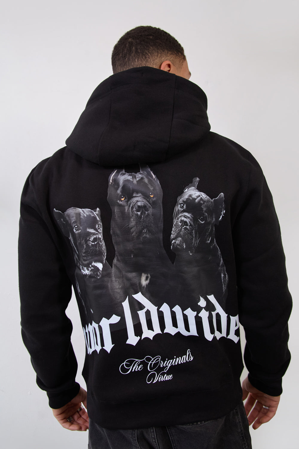 Worldwide Relax Fit Hoodie in Black-Originals Edition - London Attitude