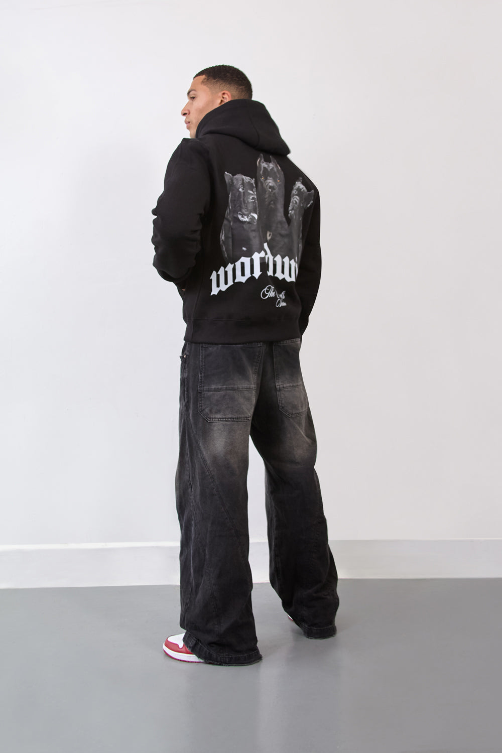 Worldwide Relax Fit Hoodie in Black-Originals Edition - London Attitude