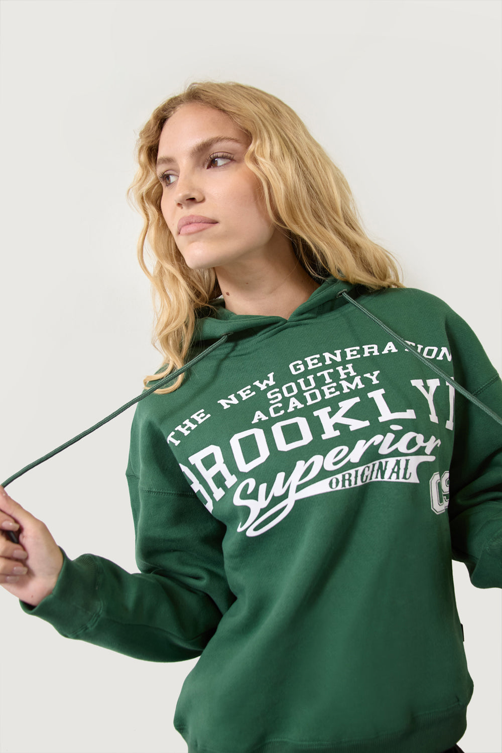 Women’s Brooklyn Green Relax Fit Hoodie - London Attitude