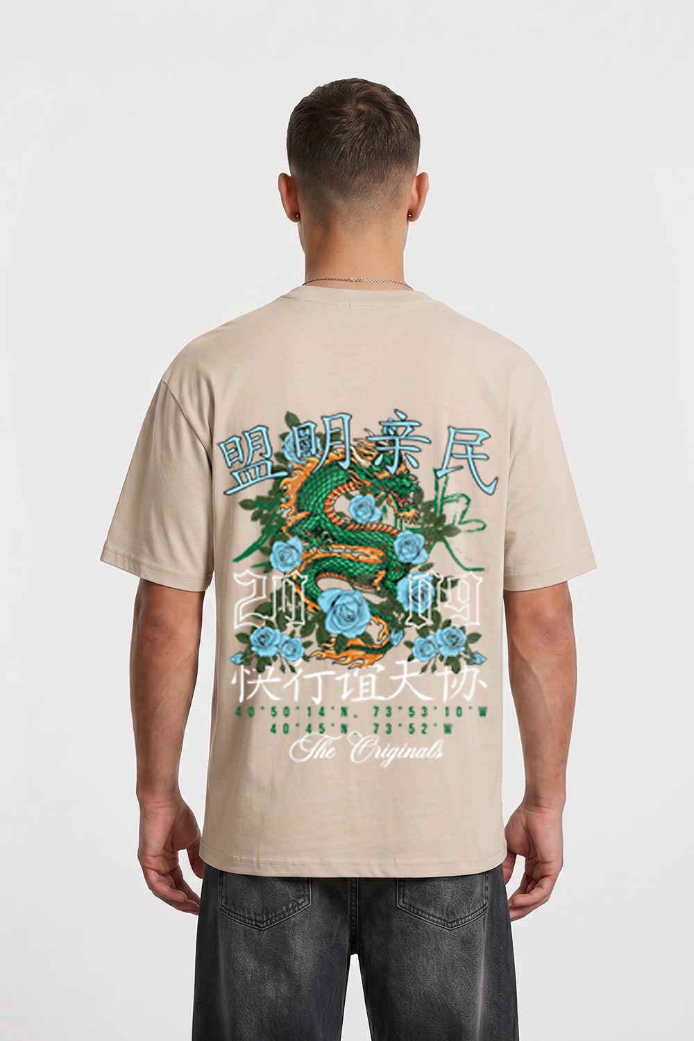 Dragon & Rose Premium Oversized Heavyweight T-Shirt