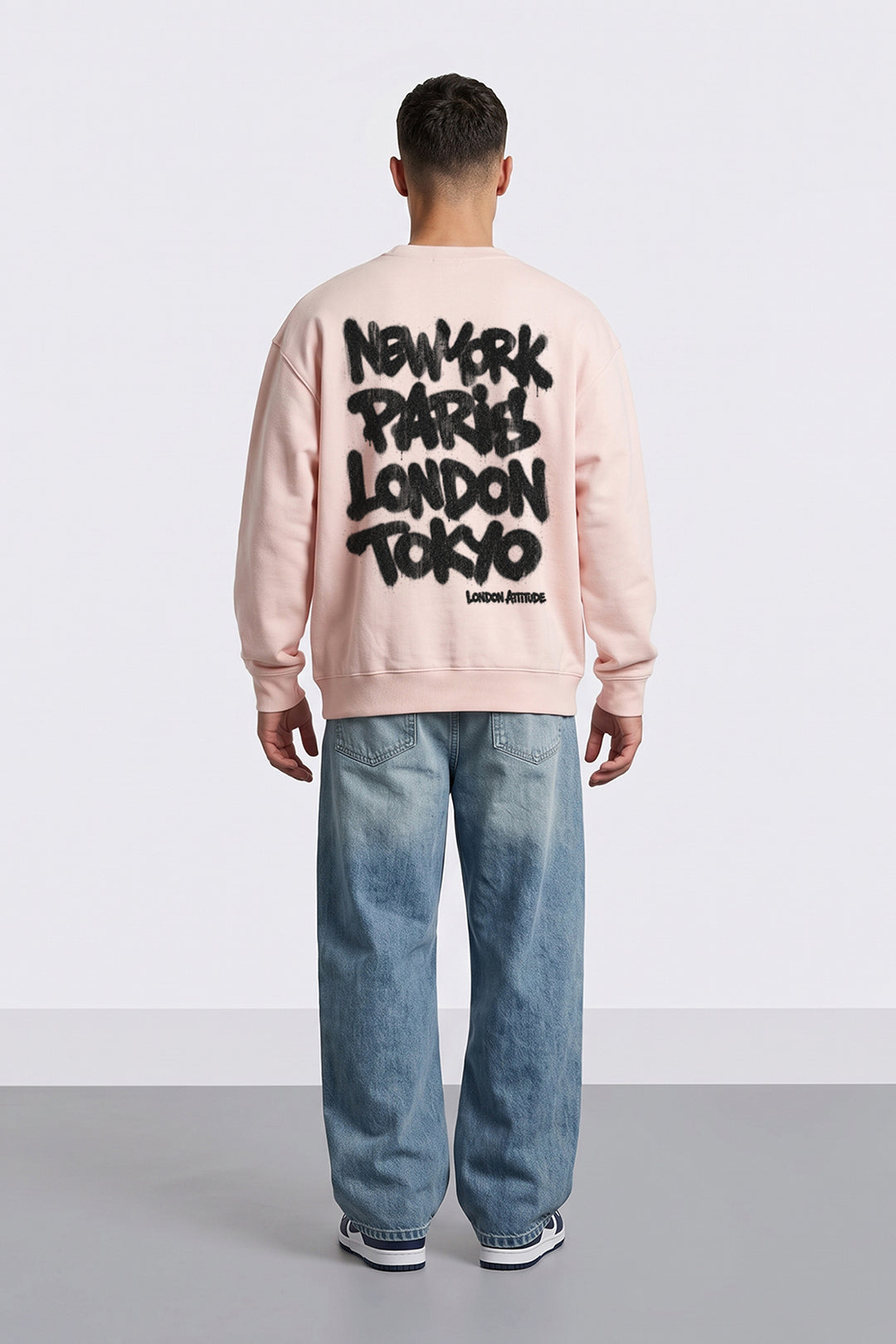 Relaxed Fit City Graffiti Graphic Sweatshirt
