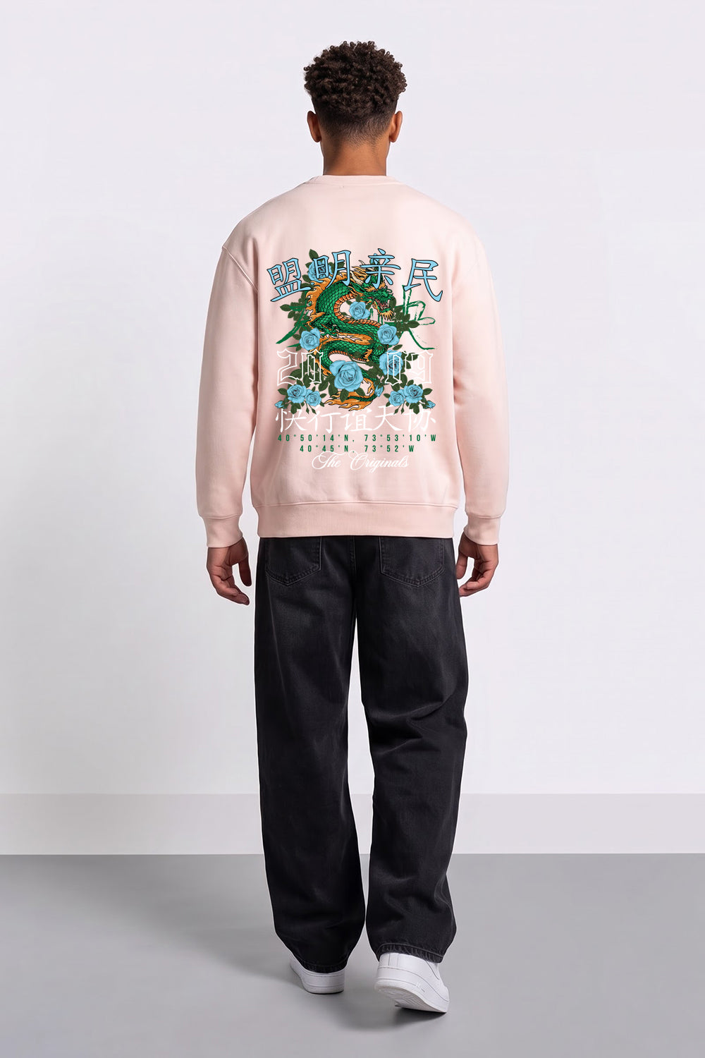 Relaxed Fit Dragon Graphic Sweatshirt
