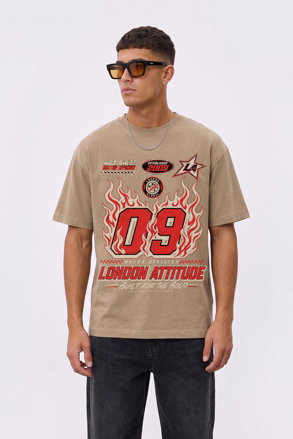 Racing Oversized Heavyweight Graphic T-Shirt