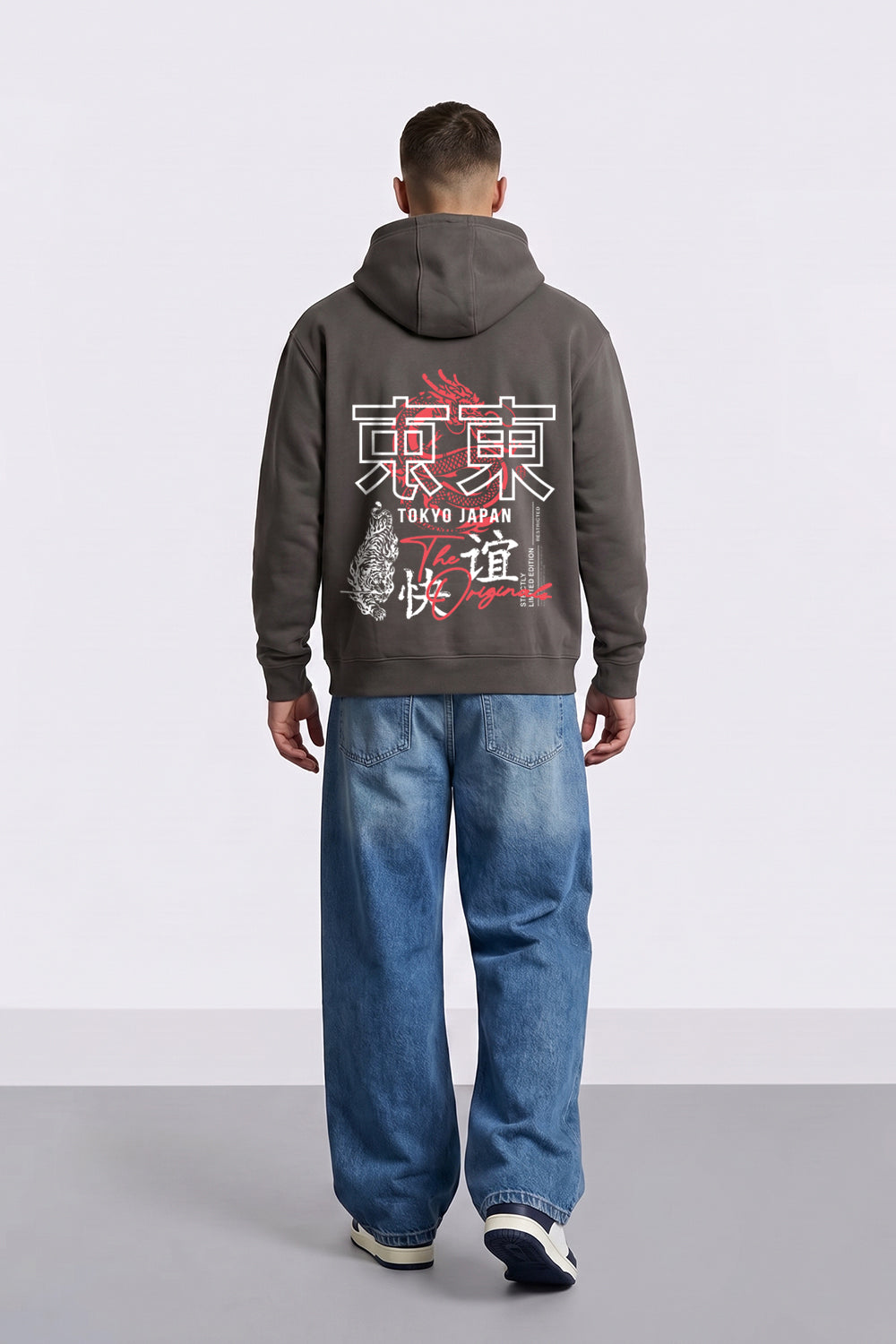 Relaxed Fit Tokyo Japan Graphic Hoodie