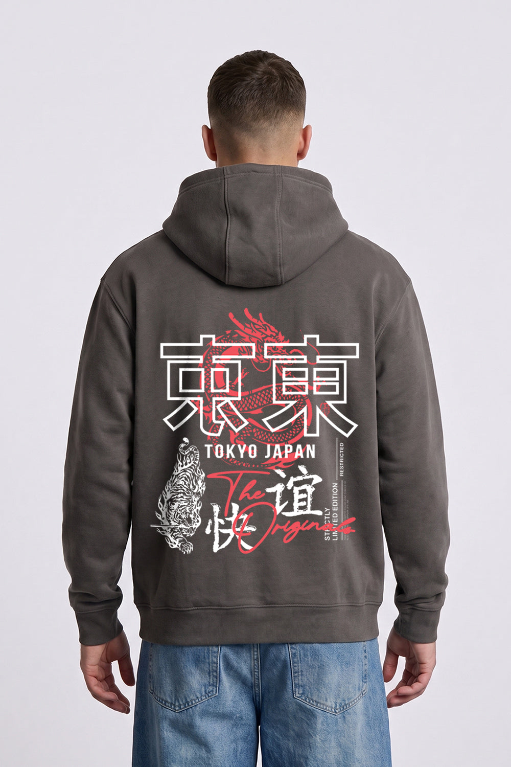 Relaxed Fit Tokyo Japan Graphic Hoodie