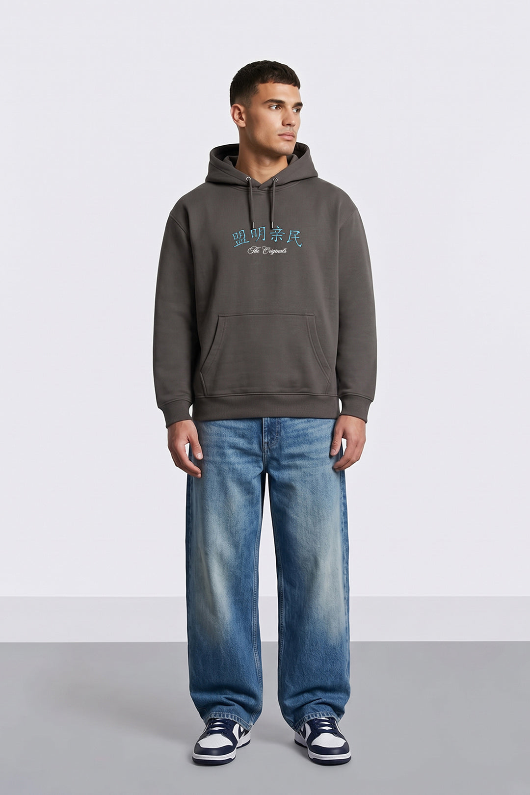 Relaxed Fit Heavyweight Japanese Dragon Graphic Hoodie