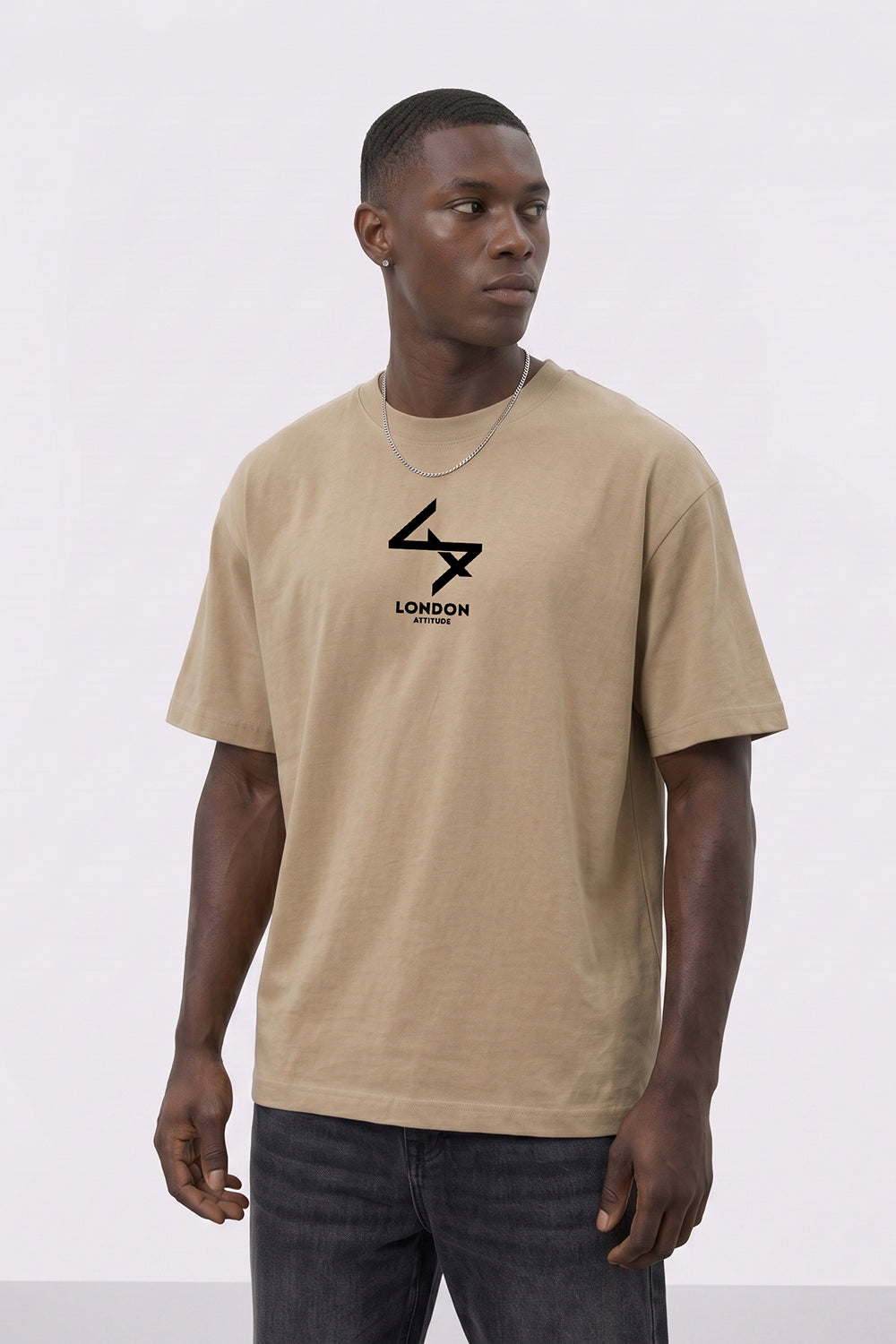 Oversized Heavyweight T-Shirt with Varsity Back Print