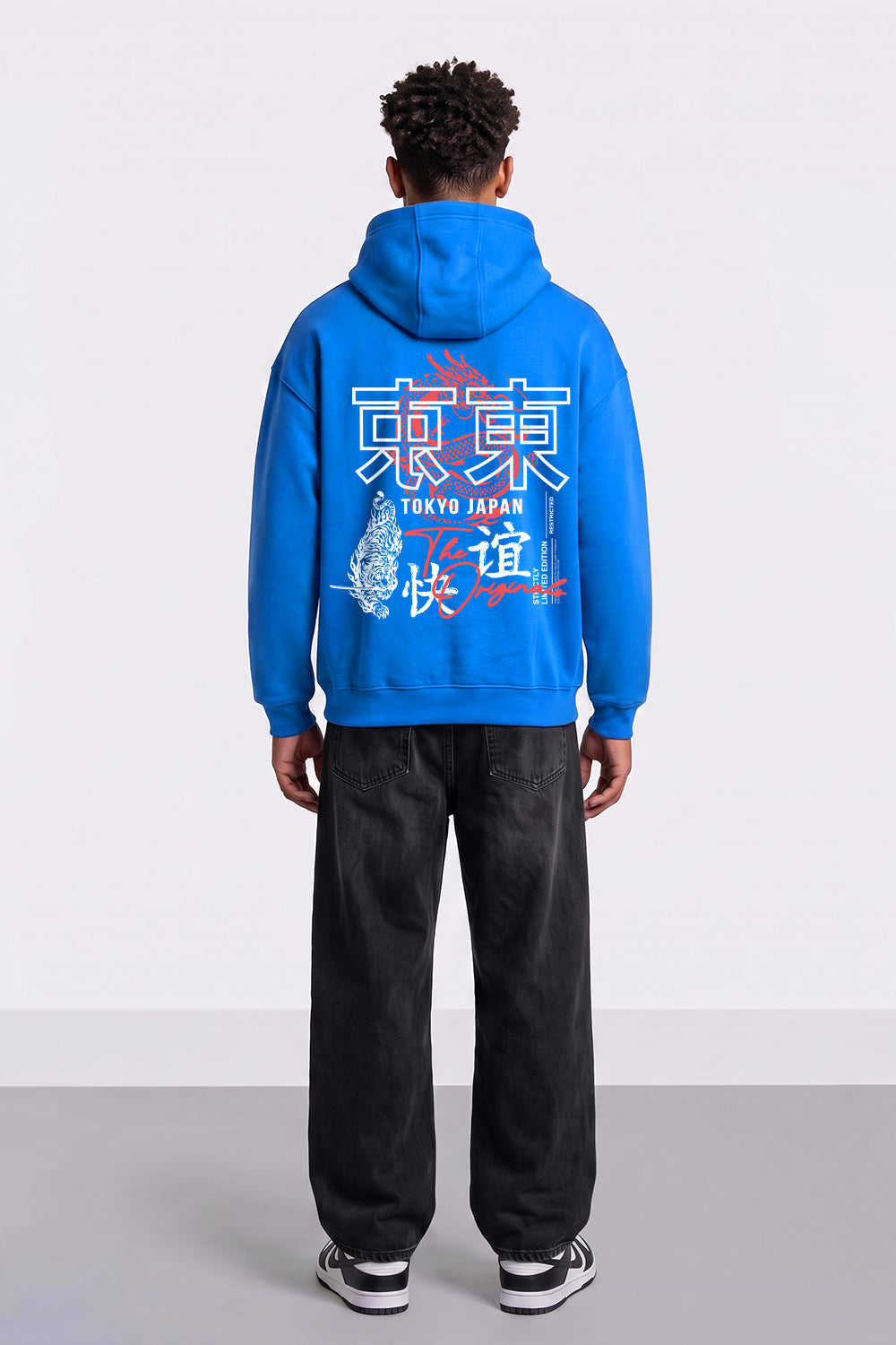 Relaxed Fit Tokyo Japan Graphic Hoodie
