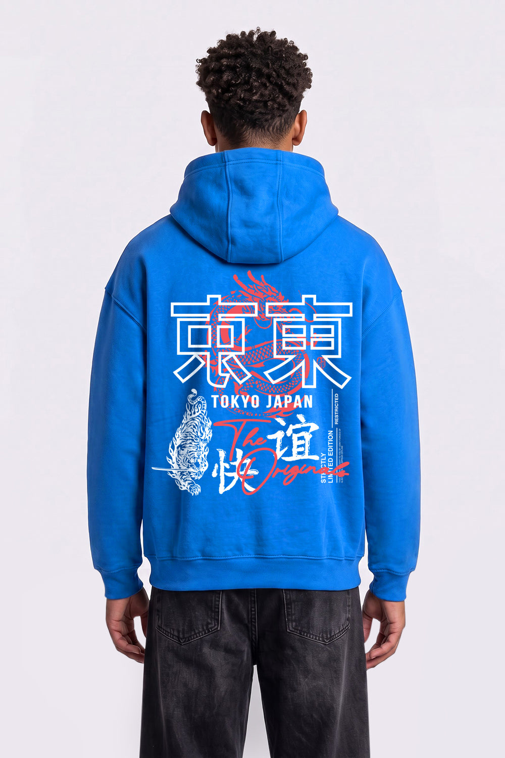 Relaxed Fit Tokyo Japan Graphic Hoodie