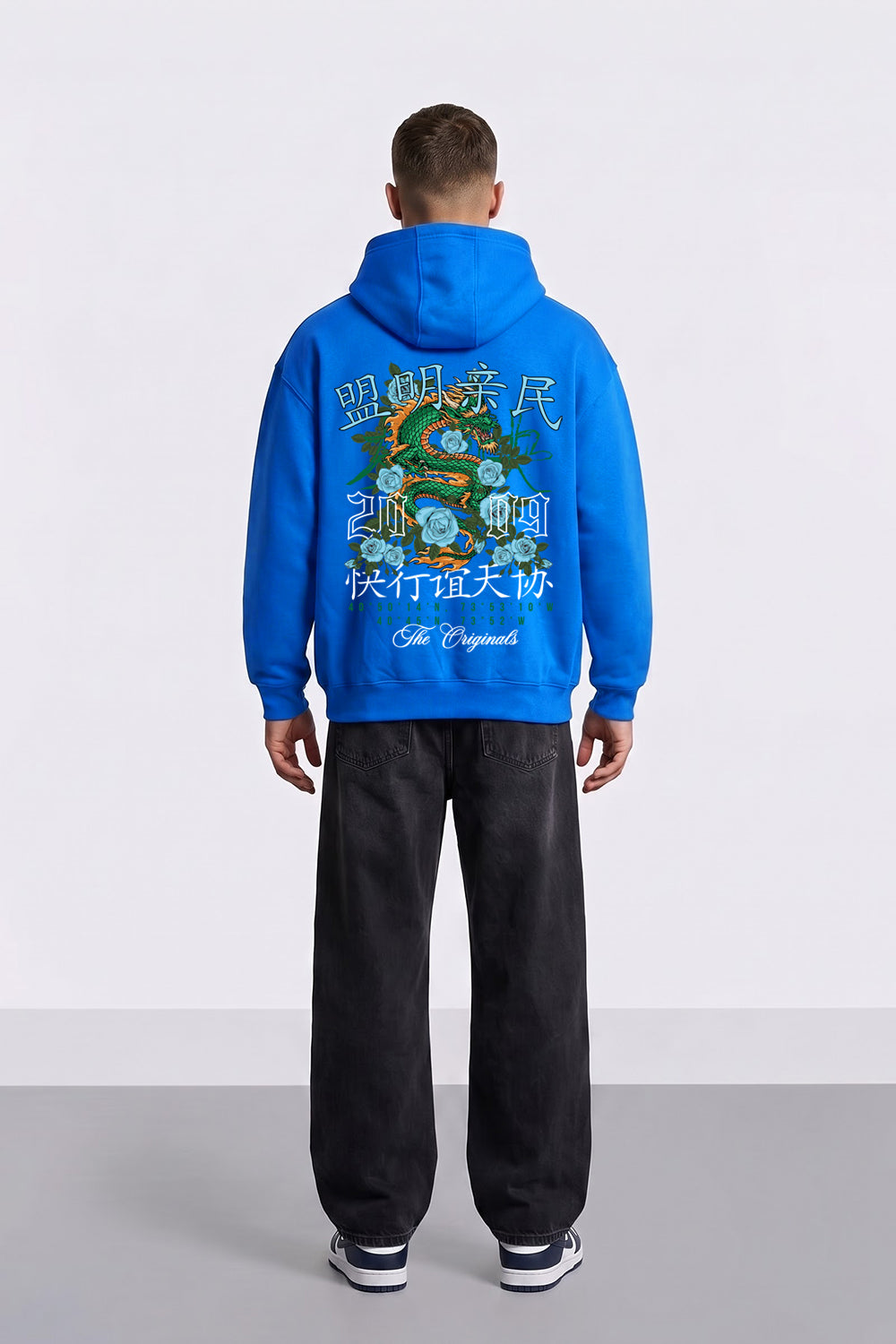 Relaxed Fit Dragon Graphic Hoodie