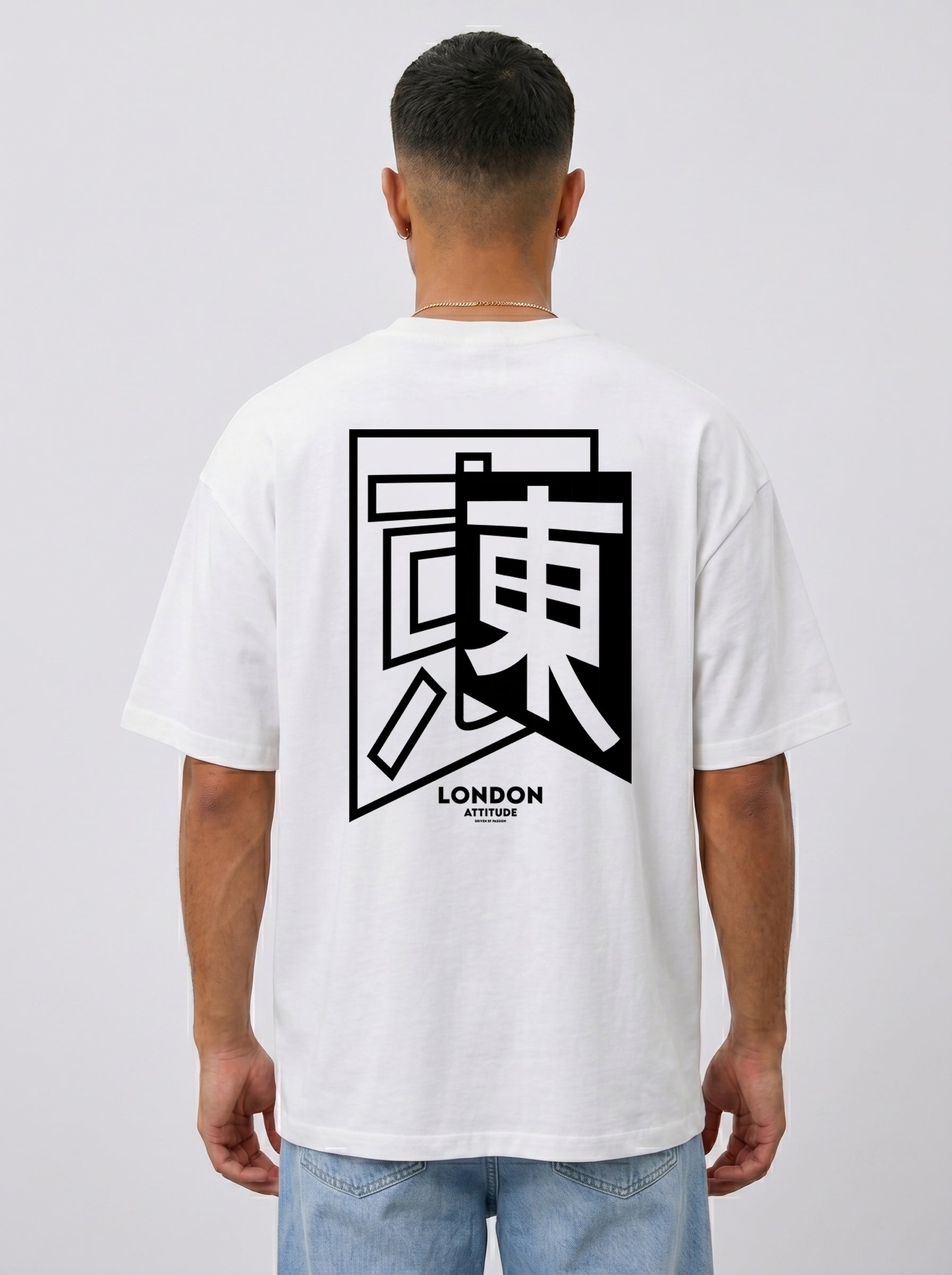 Japanese Inspired Oversized Heavyweight Cotton White T-Shirt