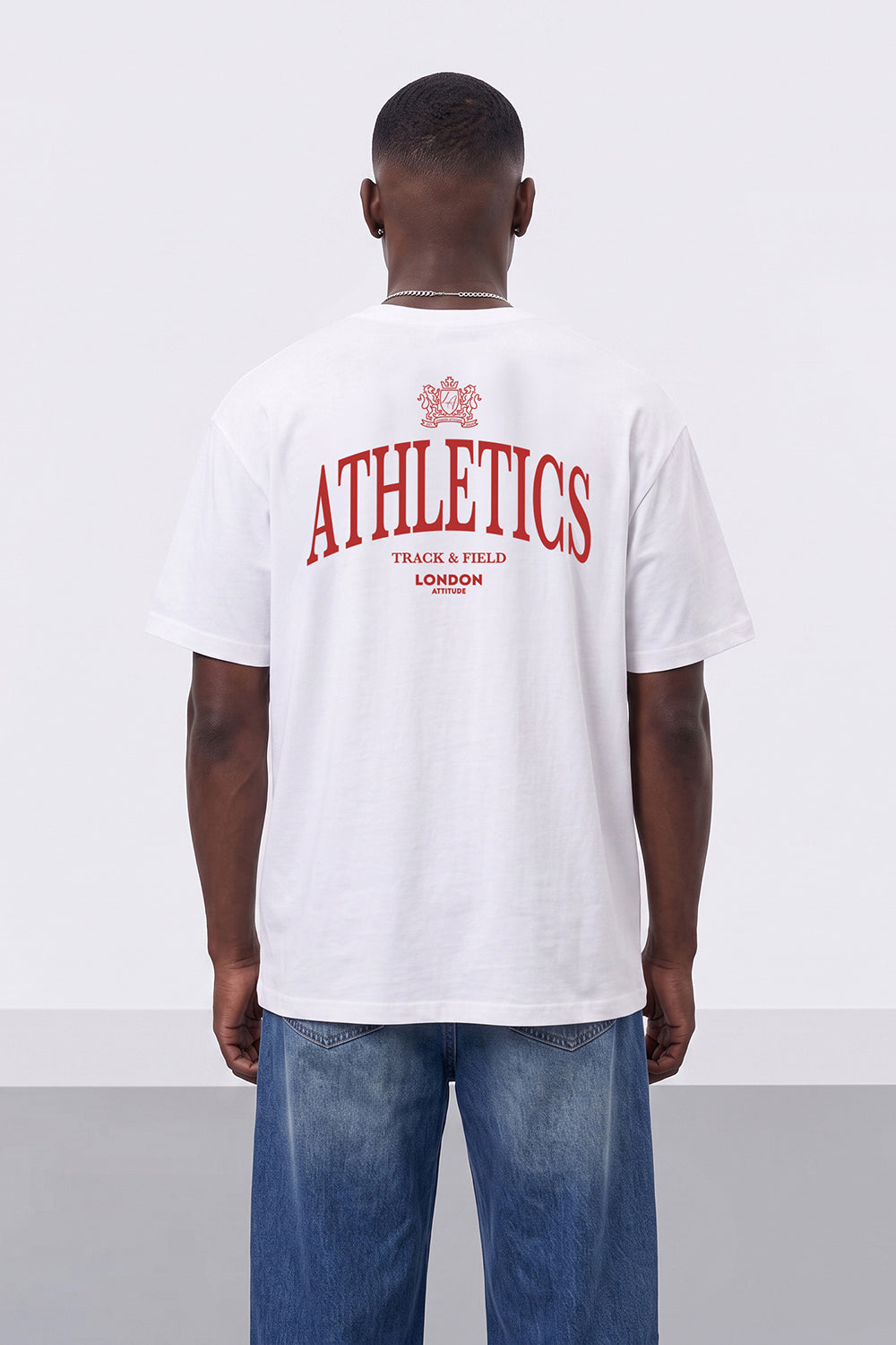 Athletics Premium Graphic T-Shirt in Red Print