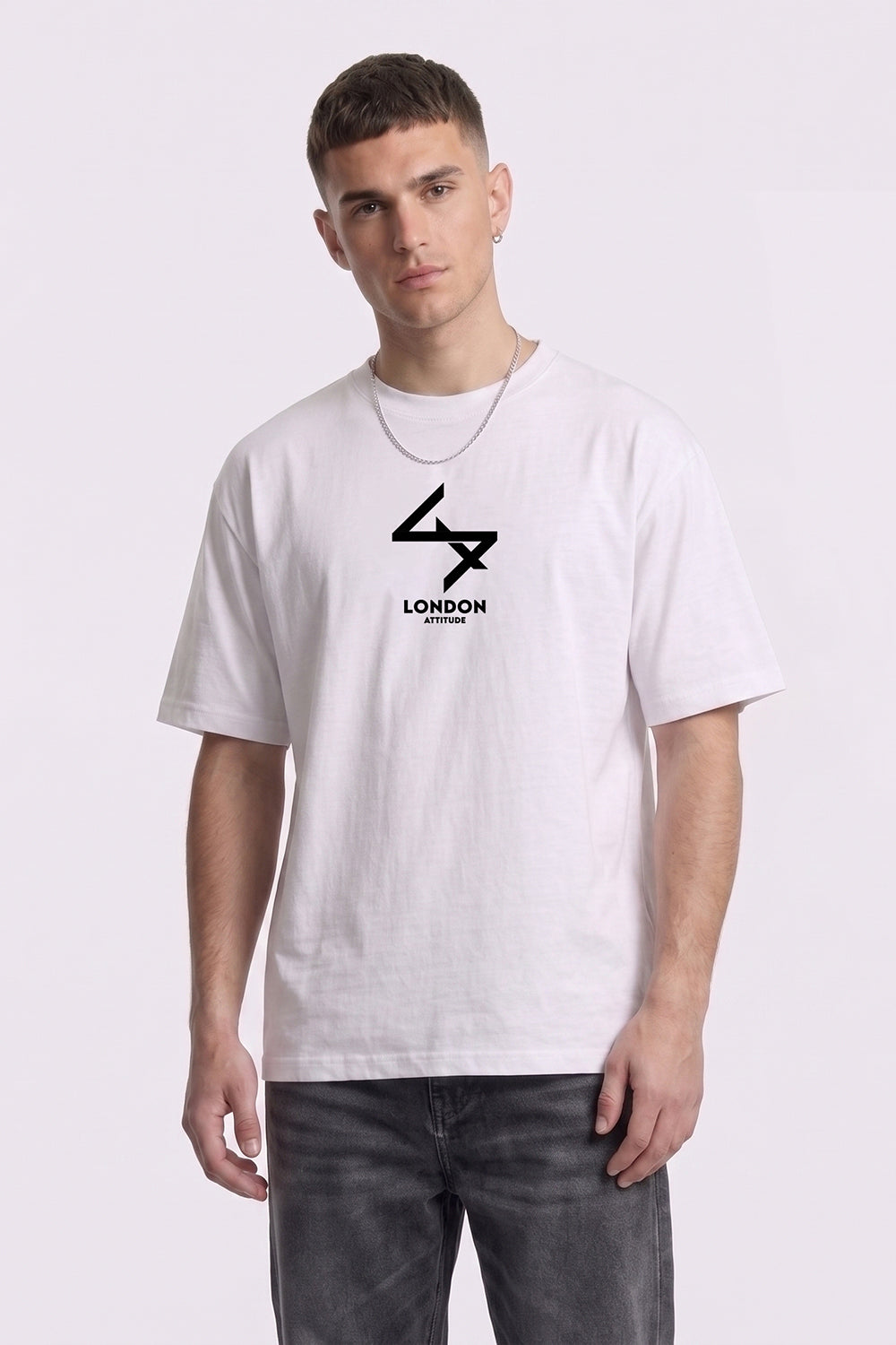 Push Your Limits Oversized Heavyweight T-Shirt in Black Print