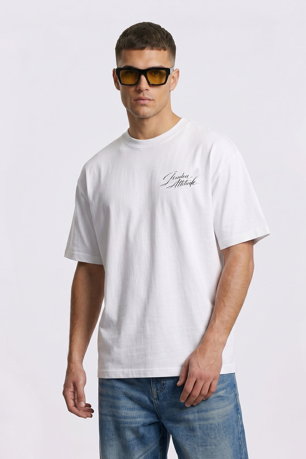 White Oversized Seville Orange Printed T-Shirt