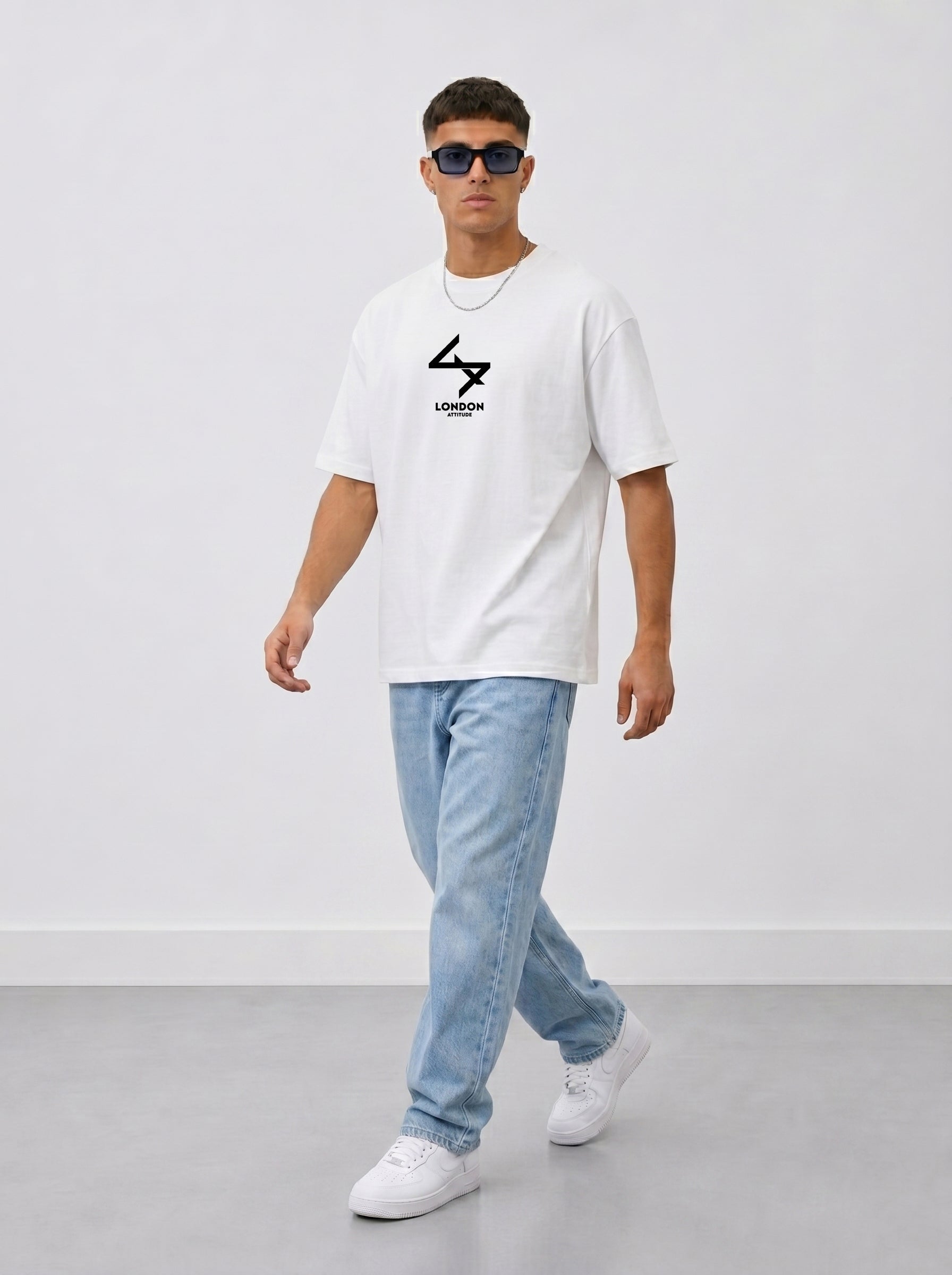 Japanese Inspired Oversized Heavyweight Cotton White T-Shirt