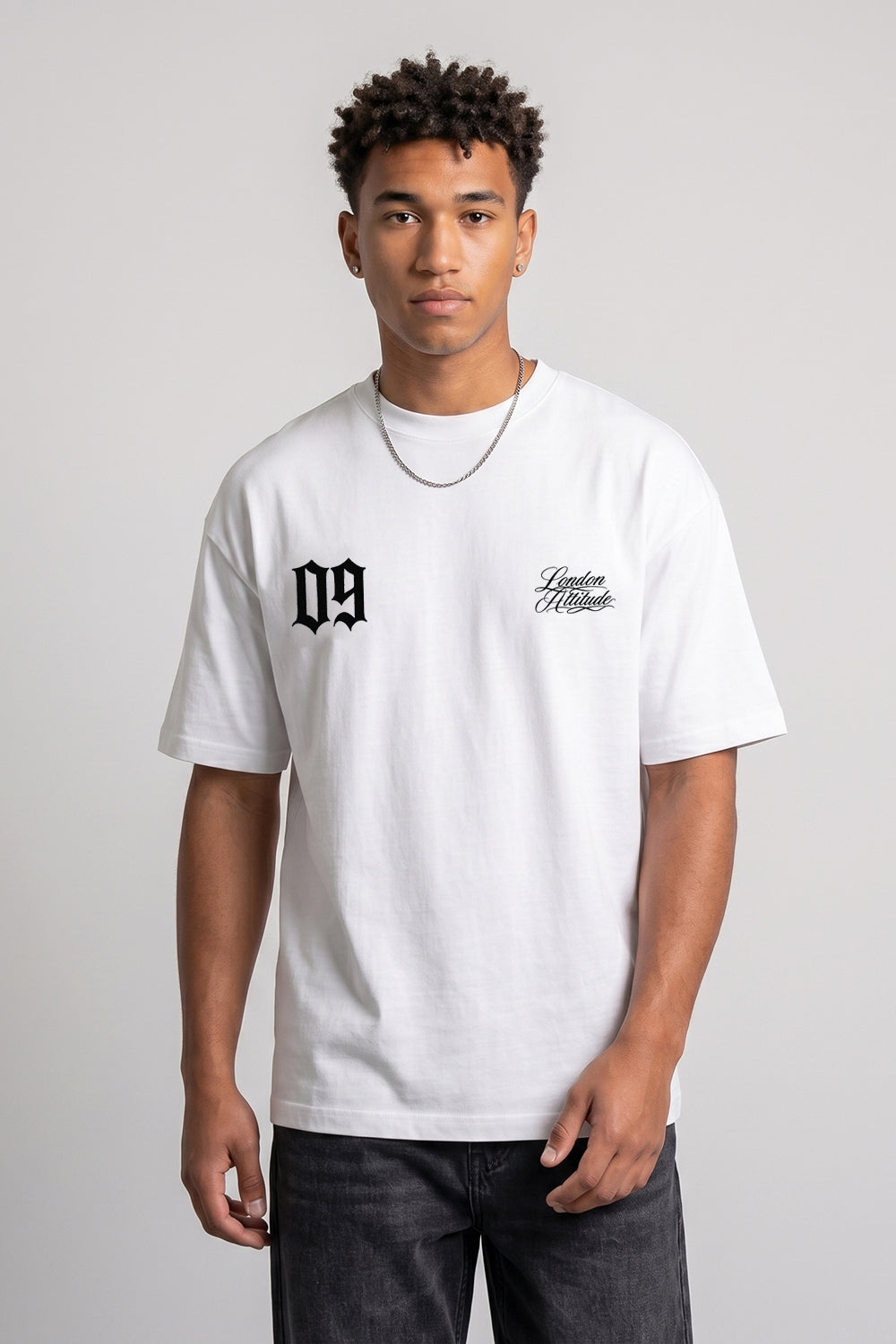 Originals 09 Oversized Heavyweight Printed T-Shirt in White
