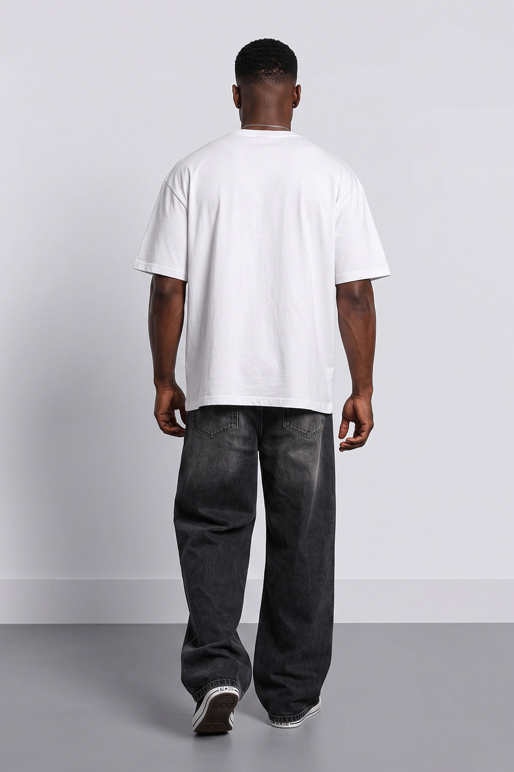 Racing Oversized Heavyweight Graphic T-Shirt in White