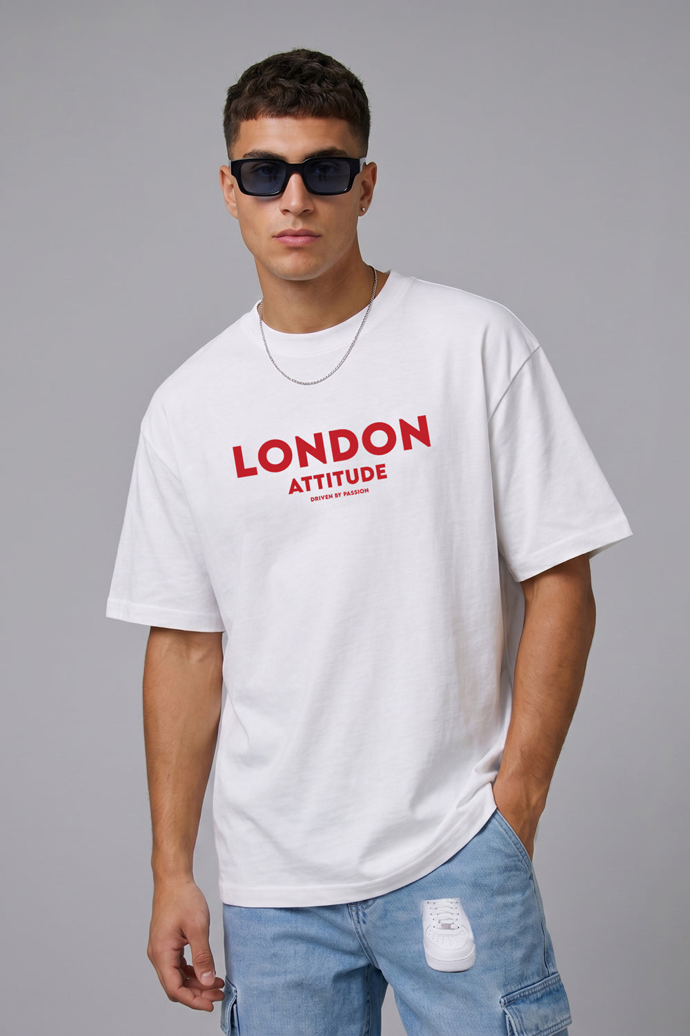 Dragon & Rose Premium Oversized Heavyweight T-Shirt in White