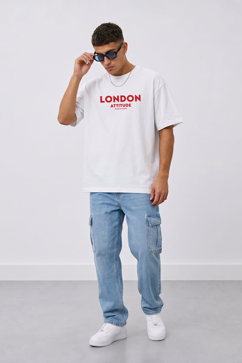 Dragon & Rose Premium Oversized Heavyweight T-Shirt in White