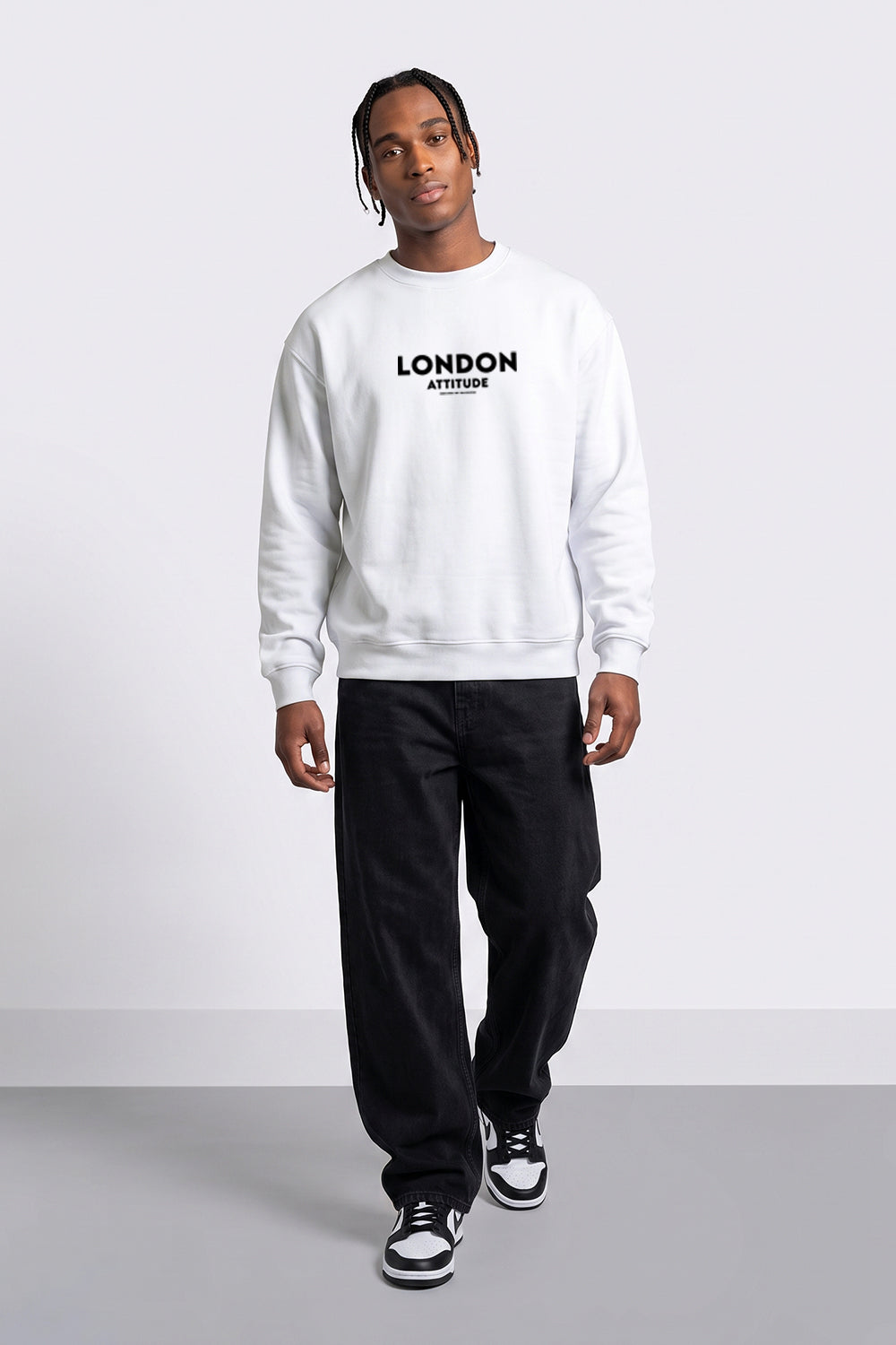 White Relaxed Fit Tokyo Dragon & Tiger Sweatshirt
