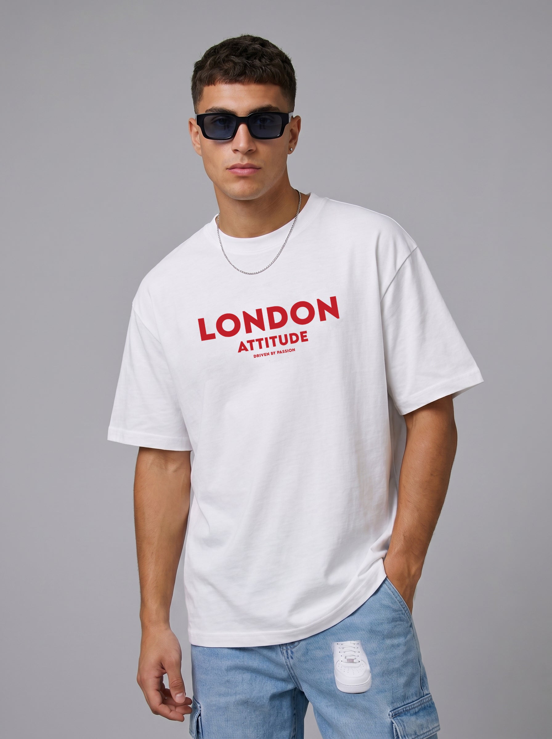 Original Creators Dragon Graphic Heavyweight Oversized White T-Shirt