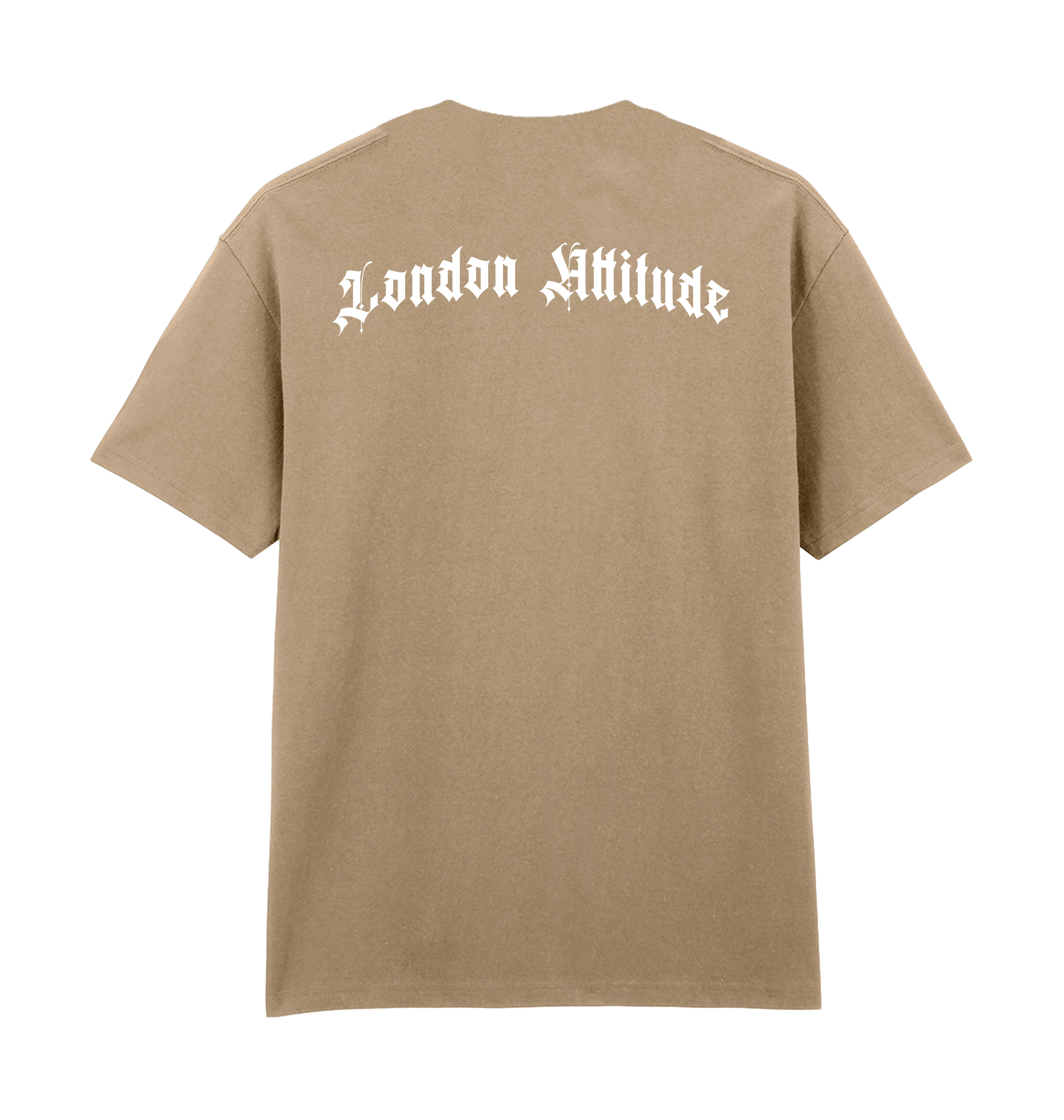 Tan Printed Premium T-Shirt Back
