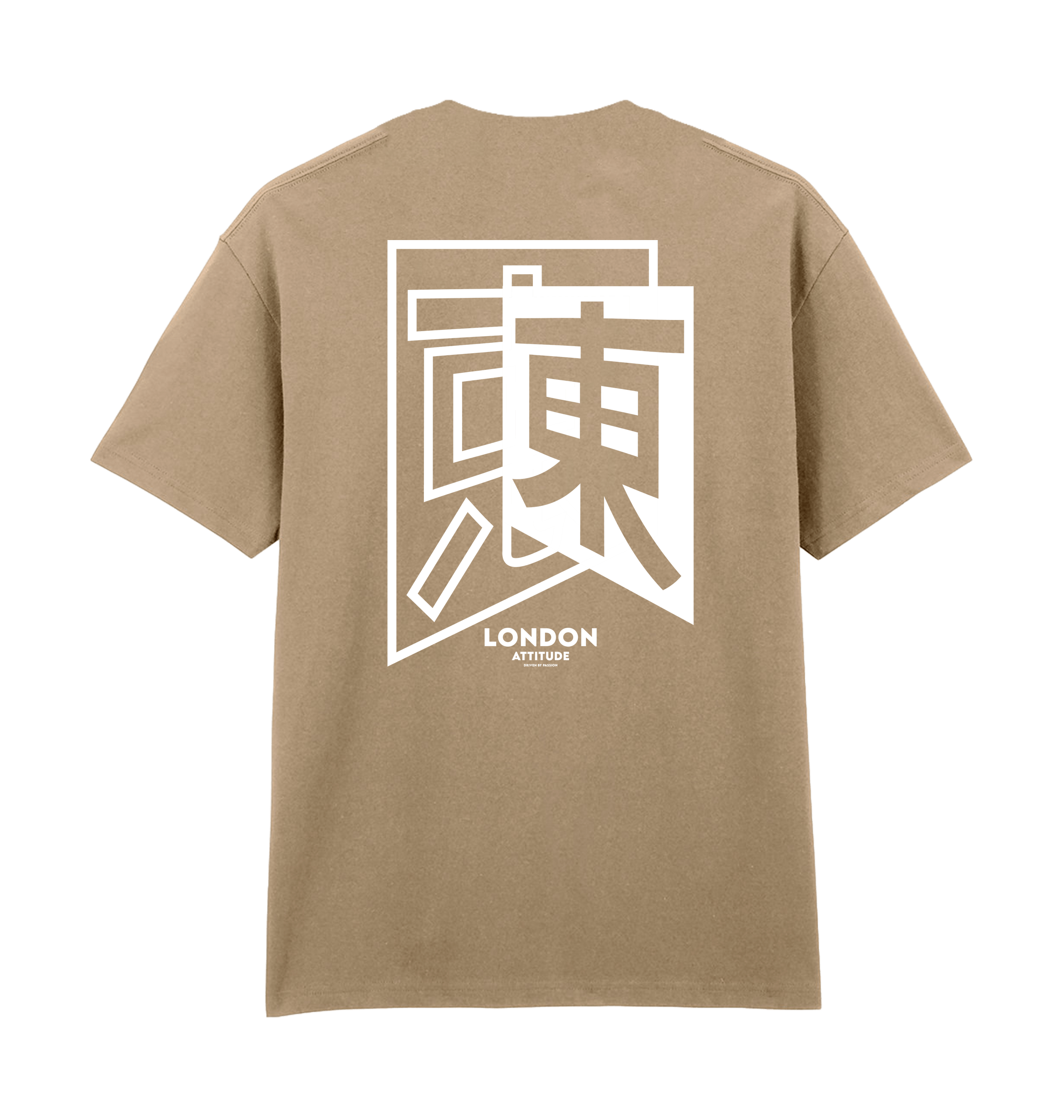 Tan Printed Premium T-Shirt Back