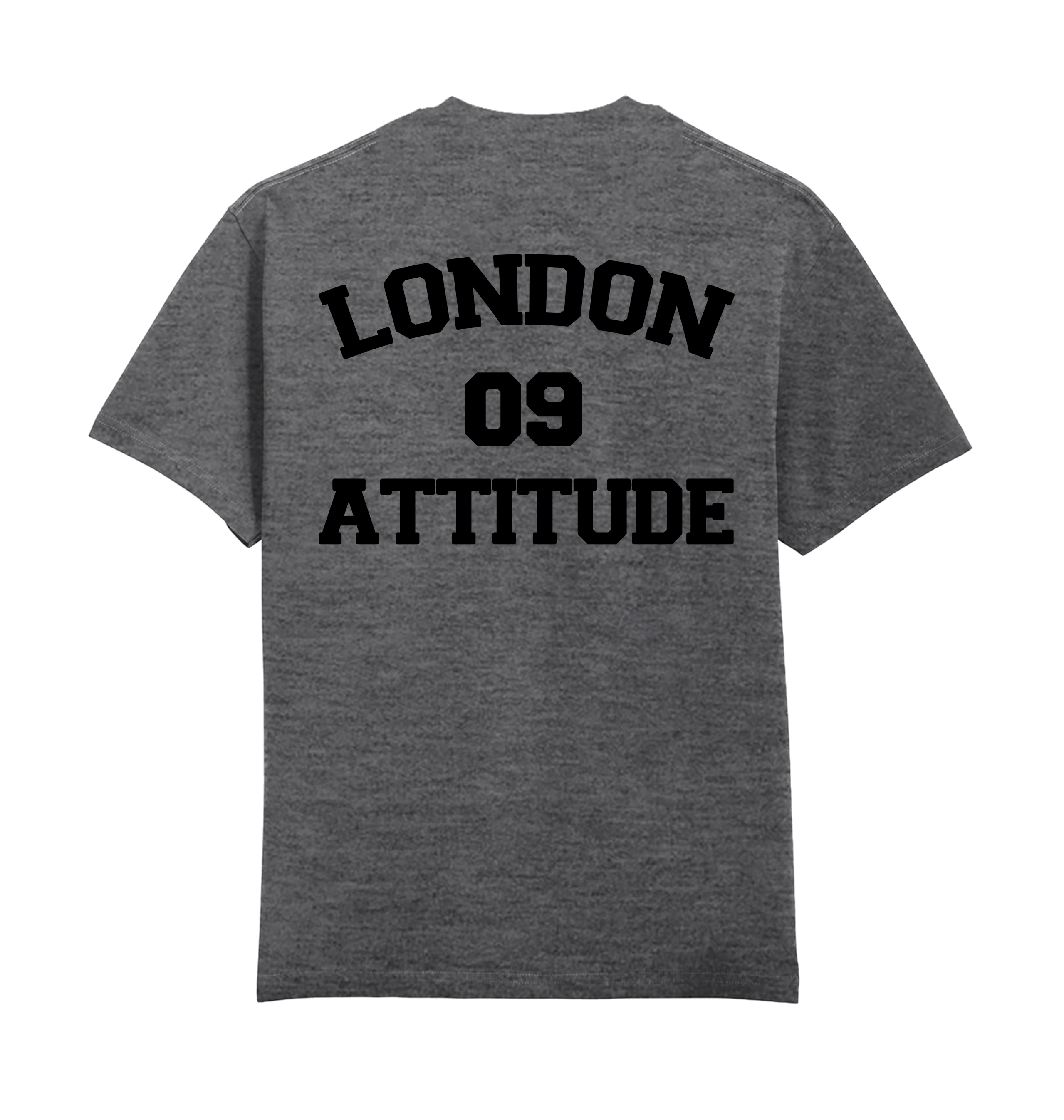 Graphite Heather Printed Premium T-Shirt Back