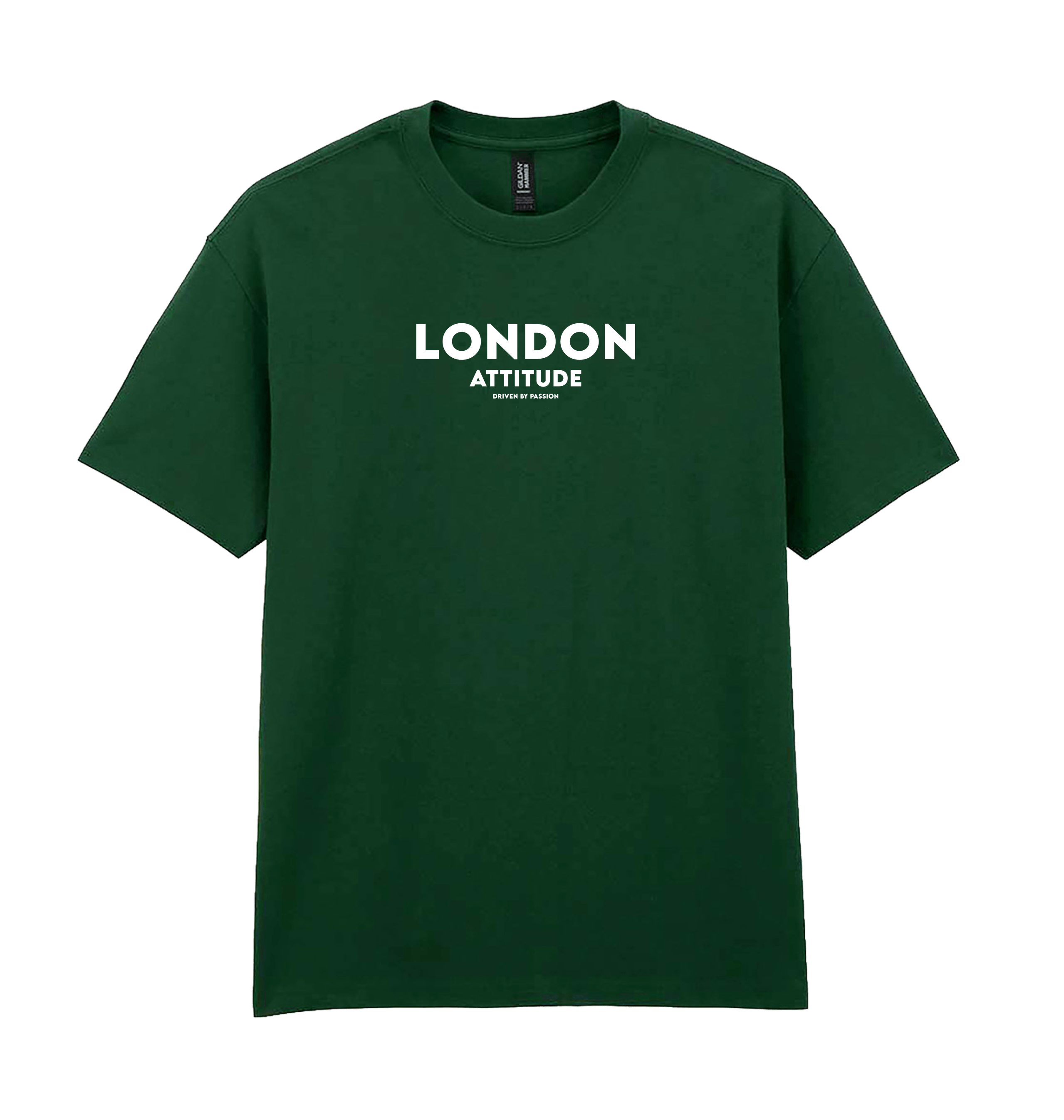 Forest Green Printed Premium T-Shirt Front