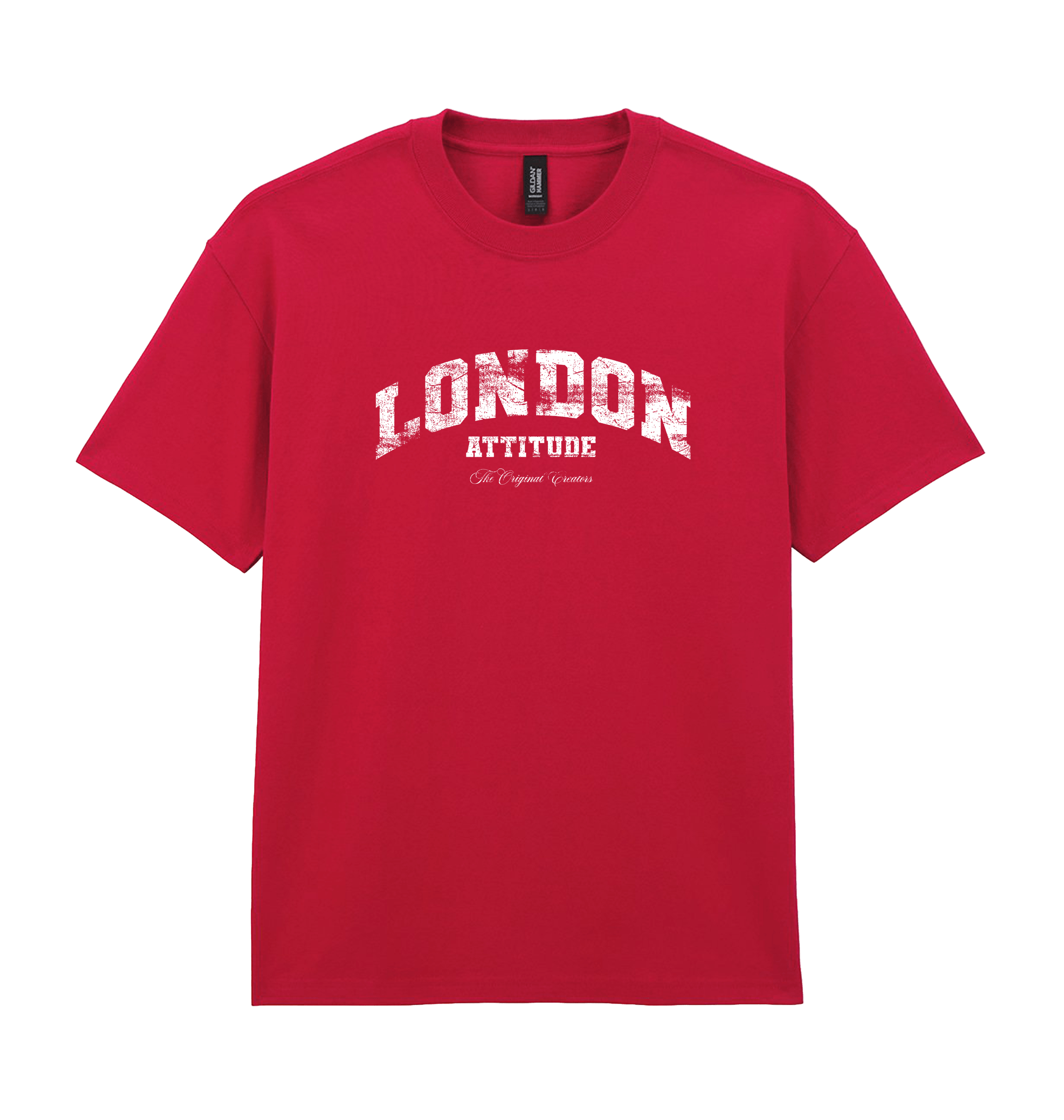Cherry Red Printed Premium T-Shirt Front