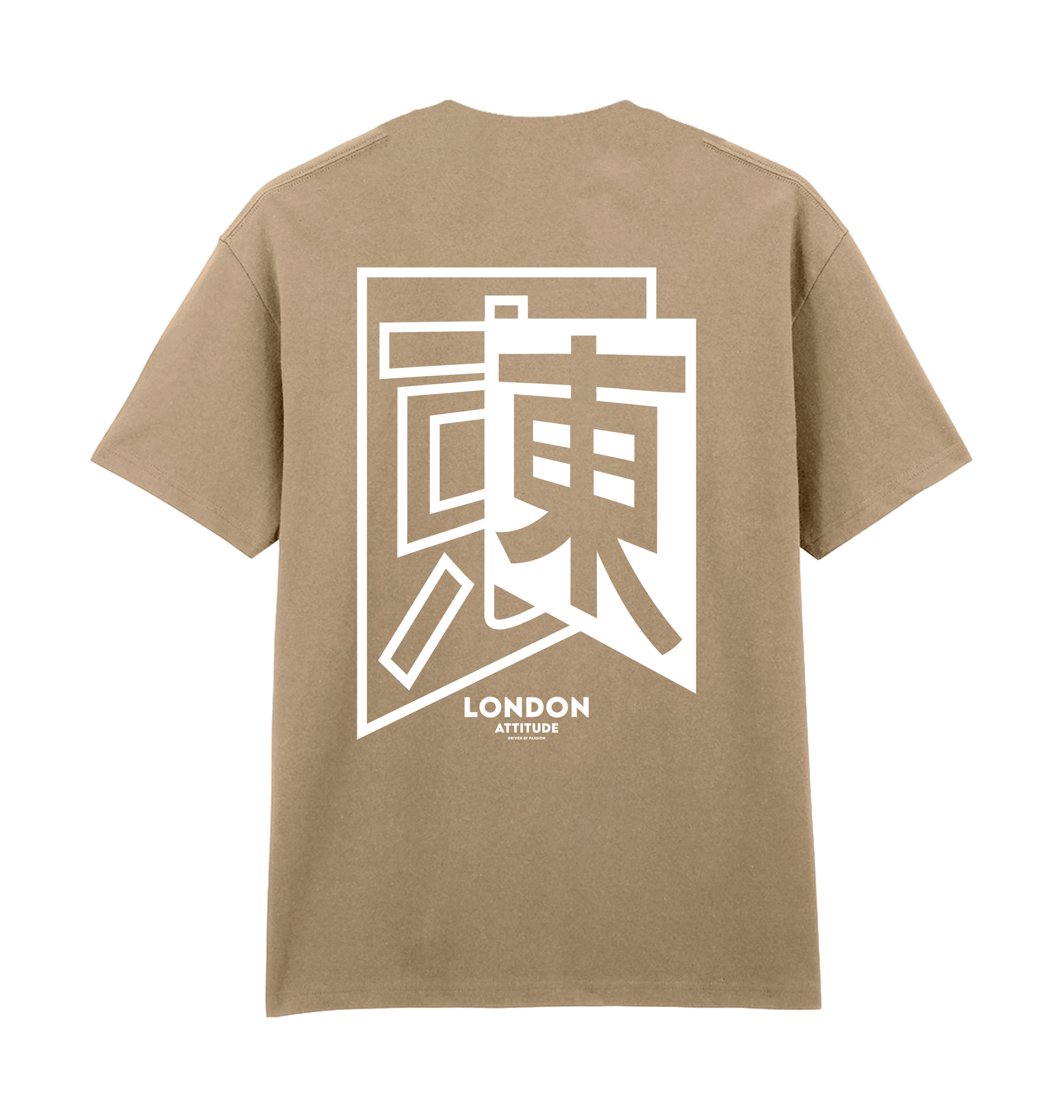 Tan Printed Premium T-Shirt Back