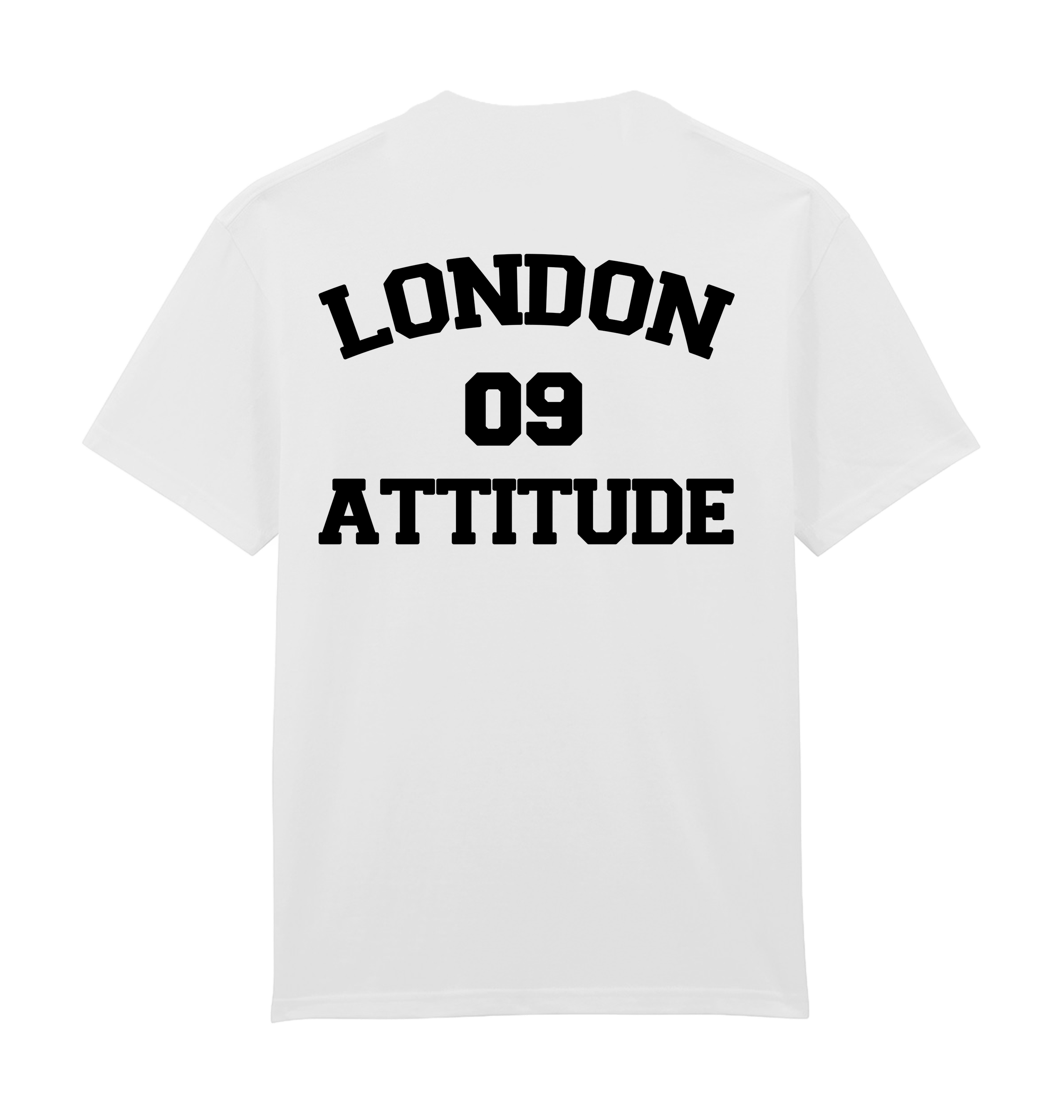 White Printed Premium T-Shirt Back